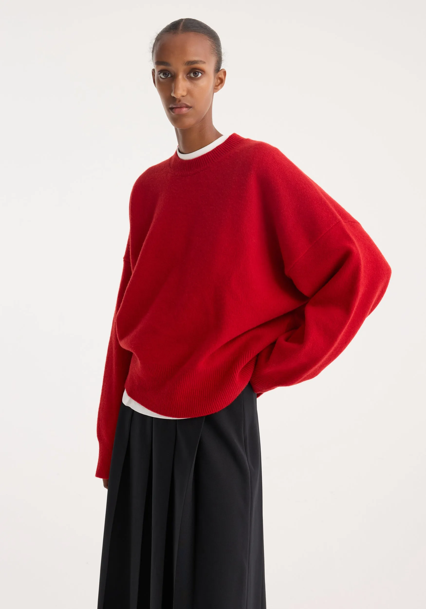 Boiled wool crewneck | rosso sold by Rohe product image thumbnail 2