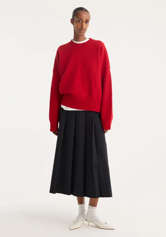 Boiled wool crewneck | rosso made by Rohe