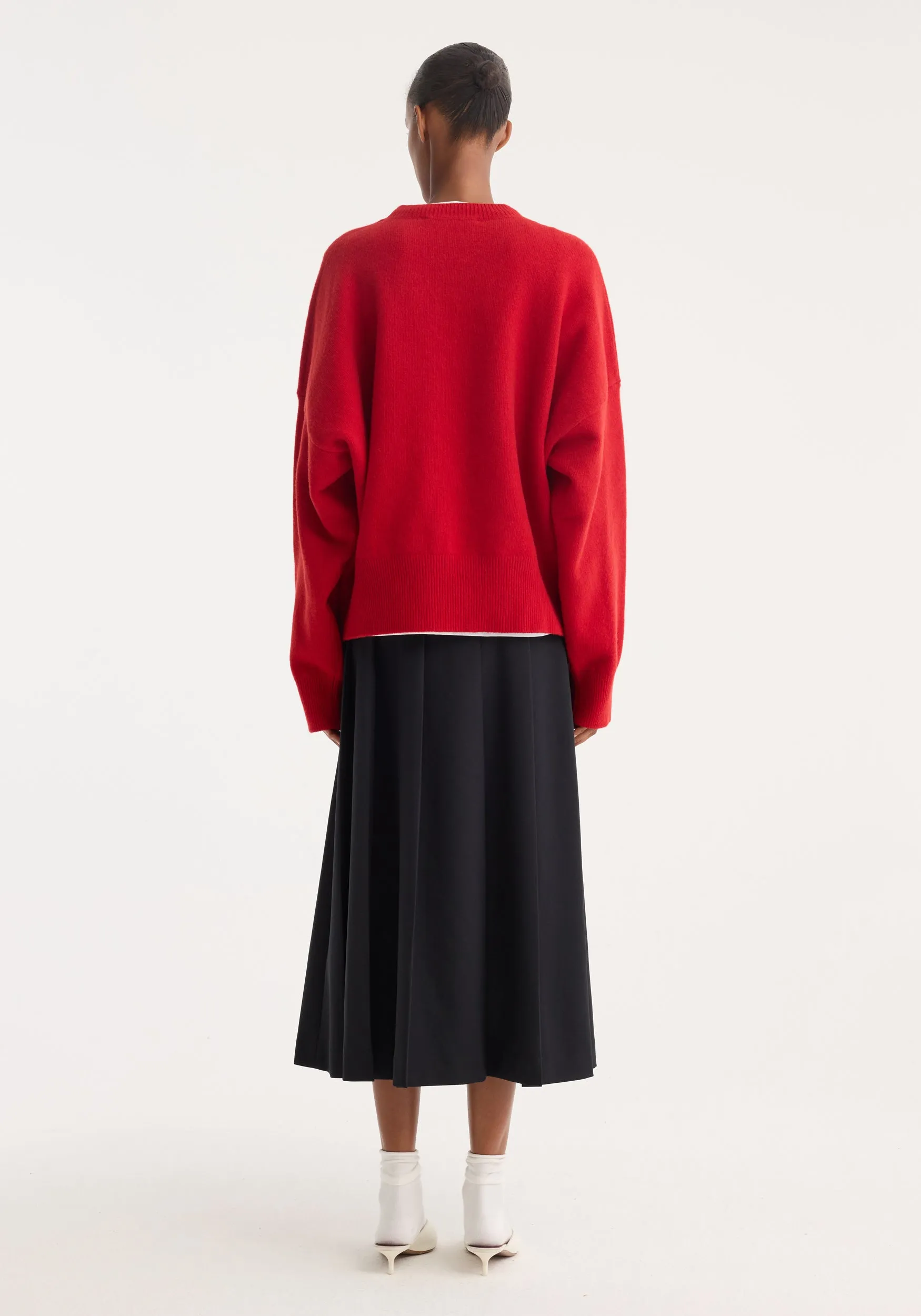 Boiled wool crewneck | rosso sold by Rohe product image thumbnail 5