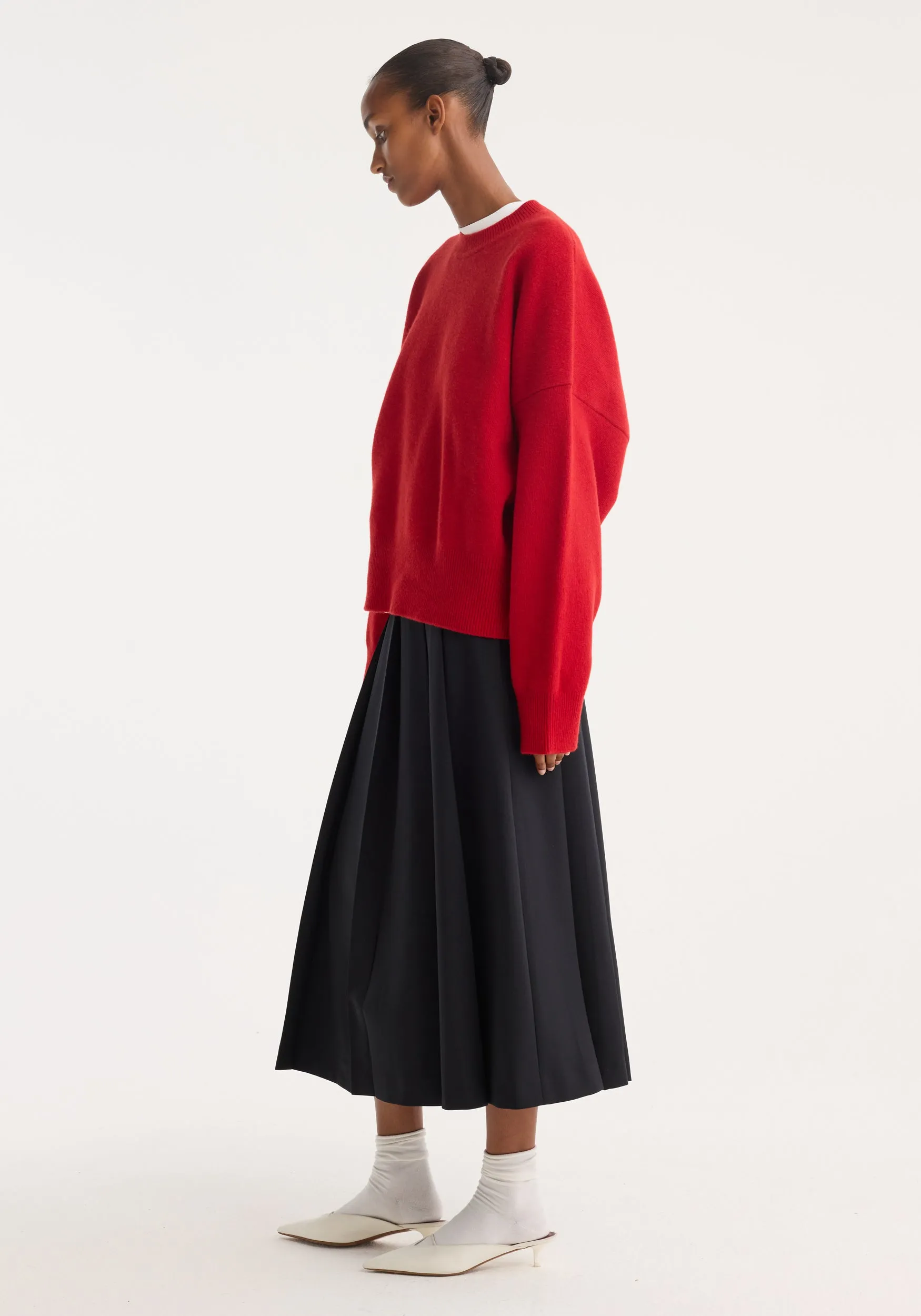 Boiled wool crewneck | rosso sold by Rohe product image thumbnail 4
