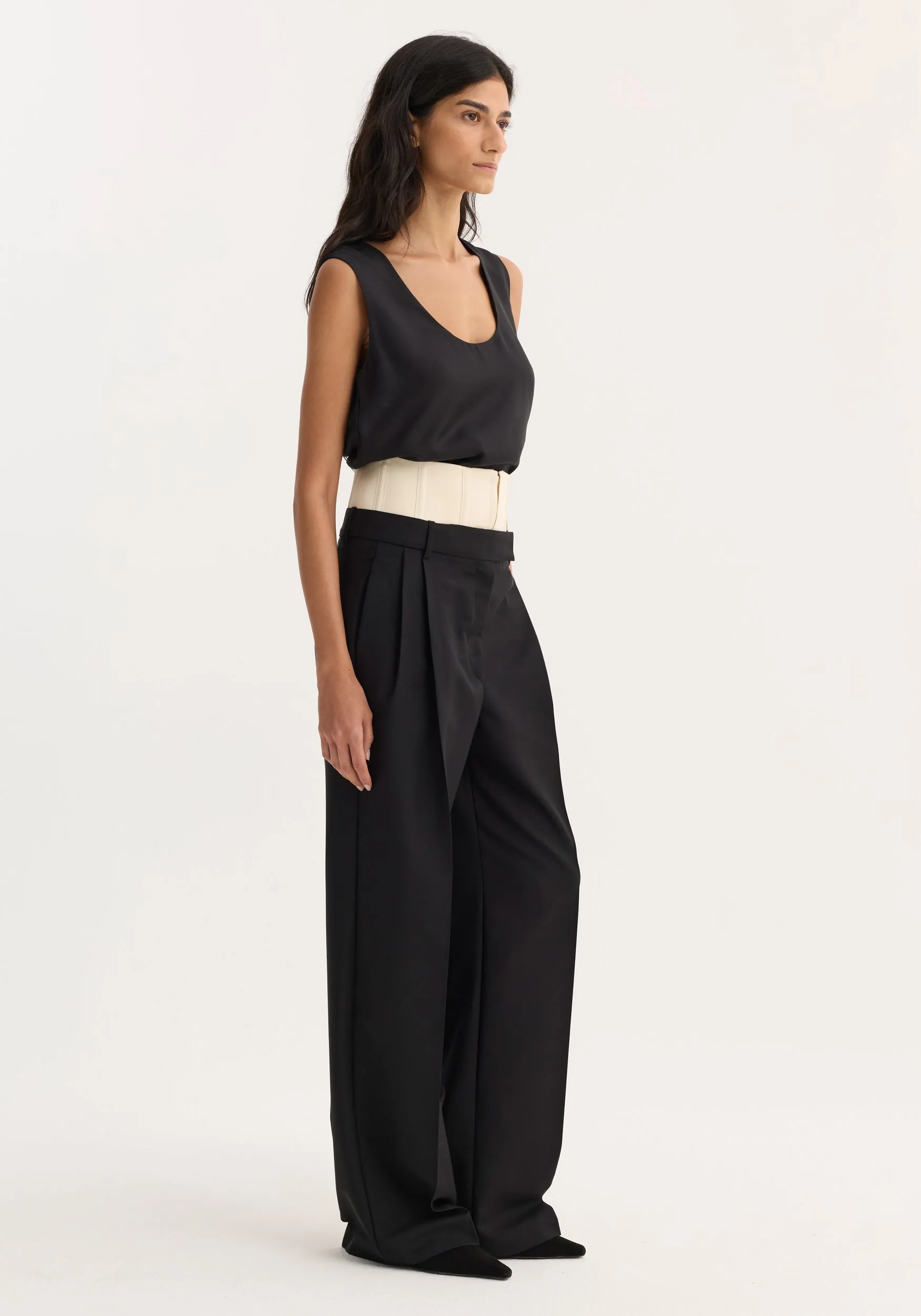 Corset trousers | black sold by Rohe product image thumbnail 2