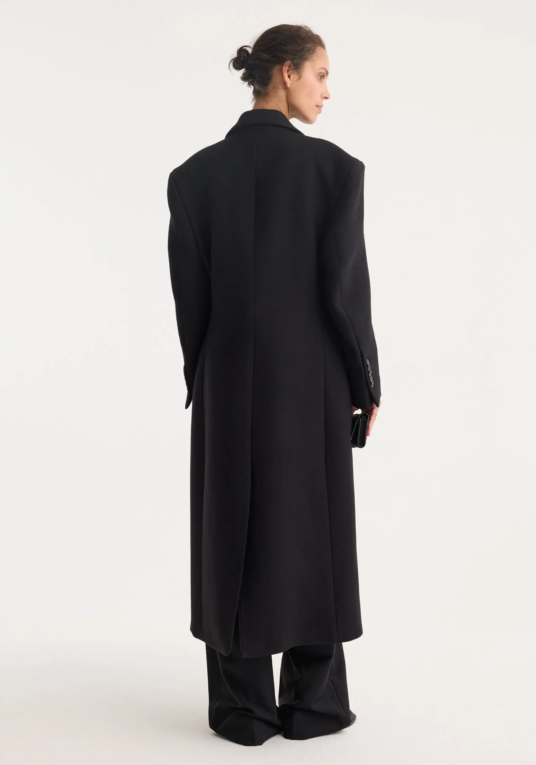 Hourglass wool coat | black sold by Rohe product image thumbnail 5