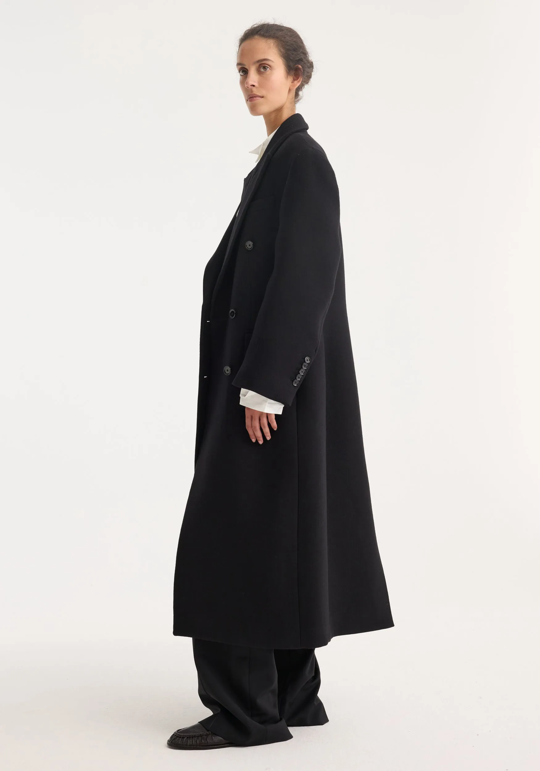 Hourglass wool coat | black sold by Rohe product image thumbnail 3