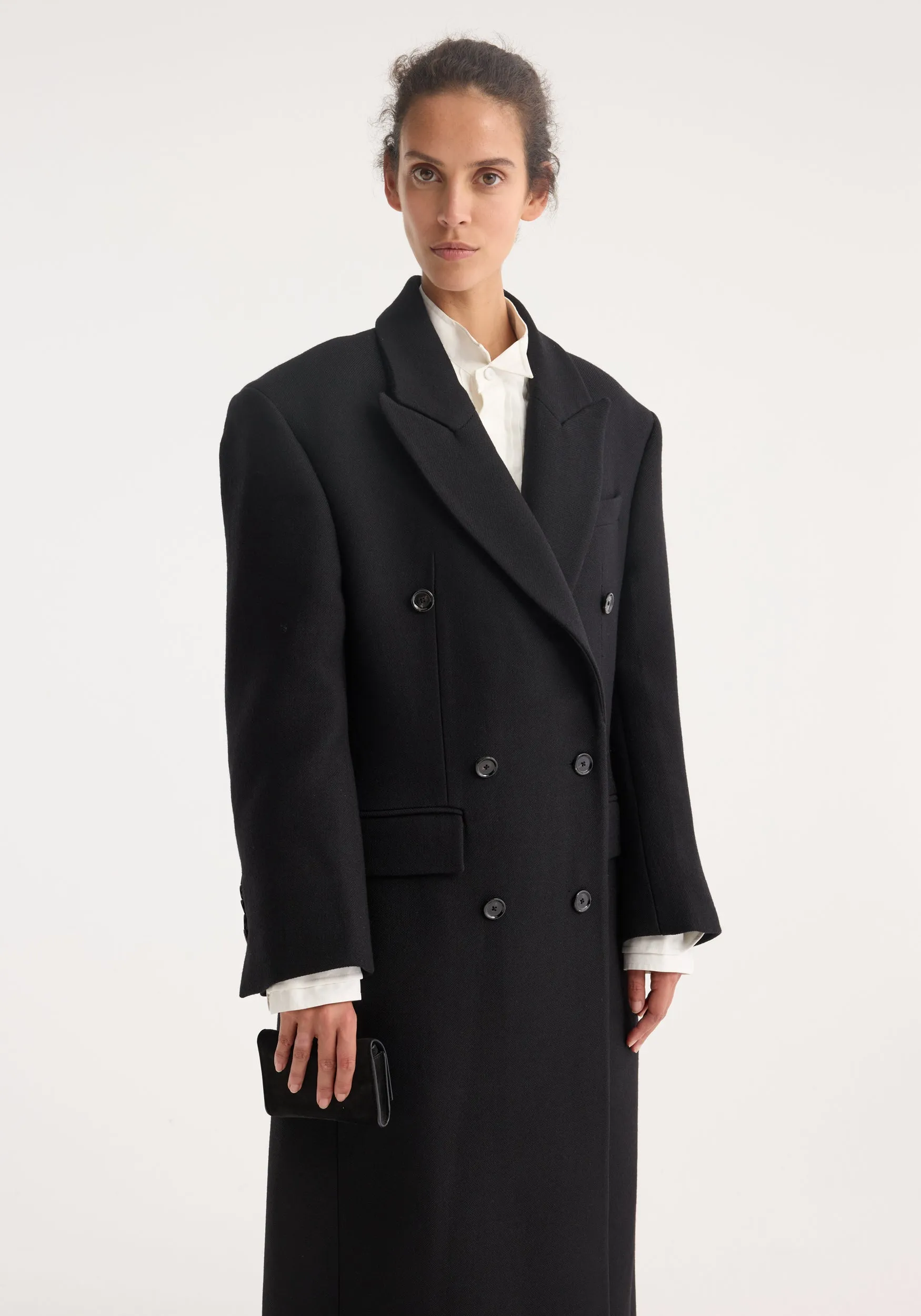 Hourglass wool coat | black sold by Rohe product image thumbnail 2