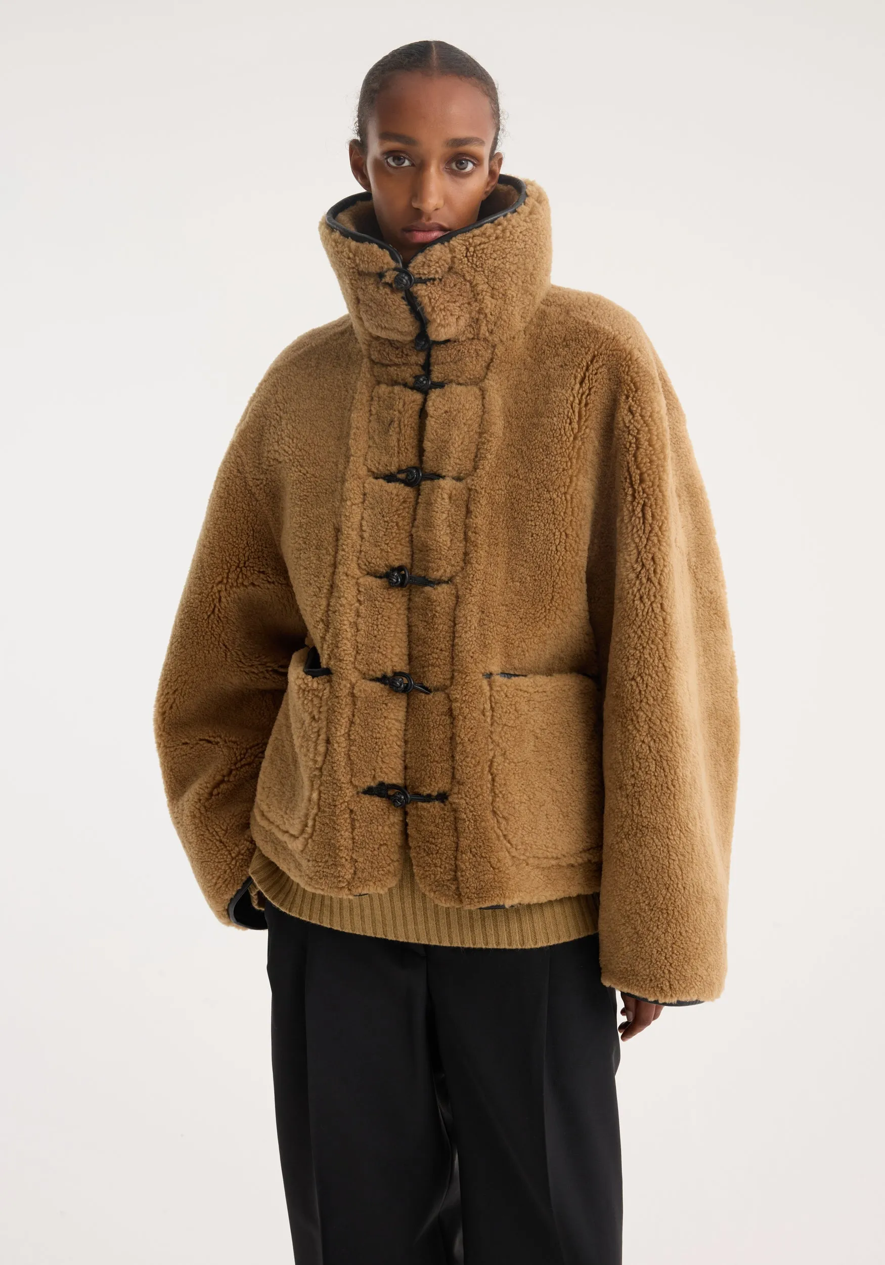Shearling coat | cognac sold by Rohe product image thumbnail 4