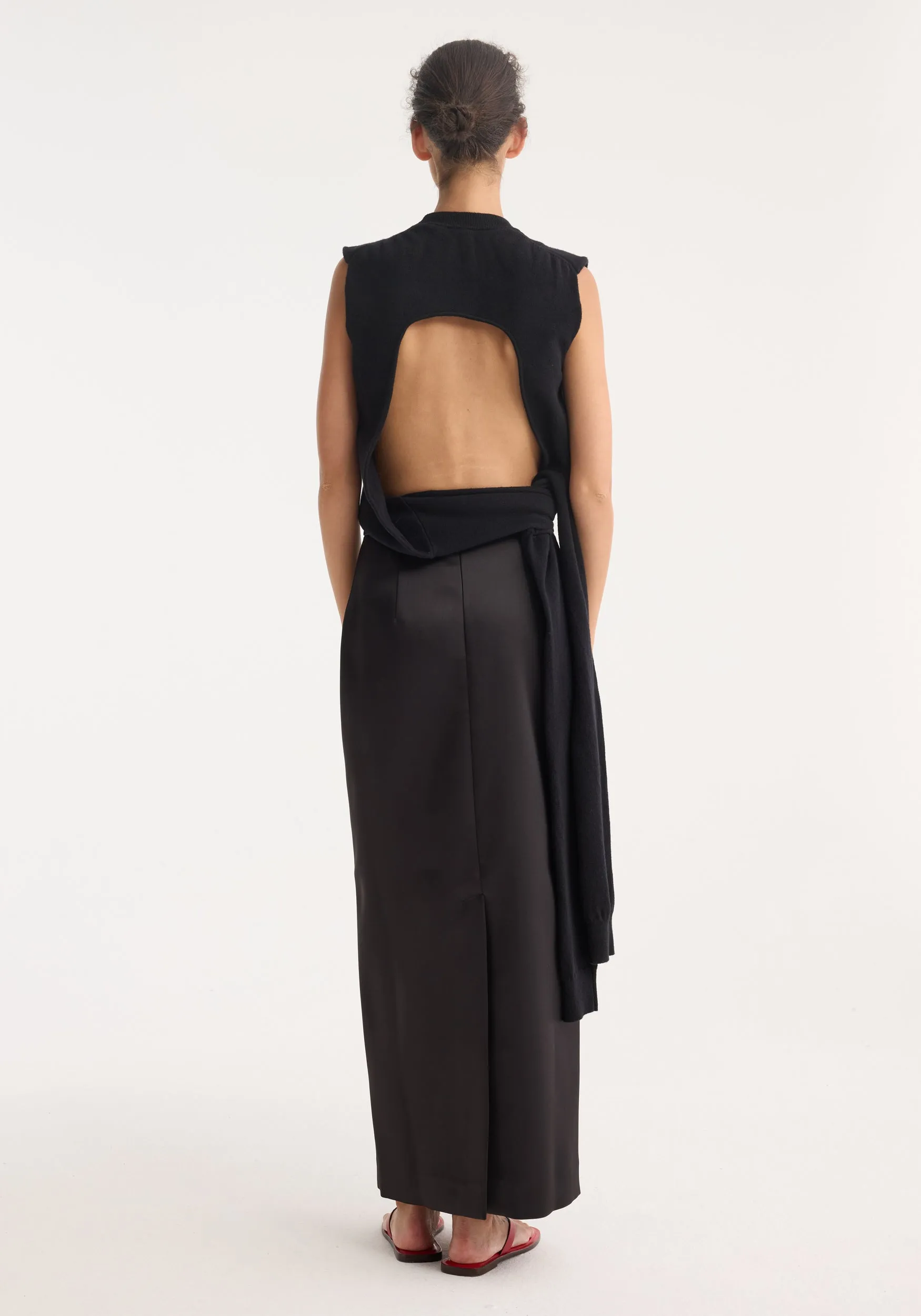 Column satin skirt | black sold by Rohe product image thumbnail 4