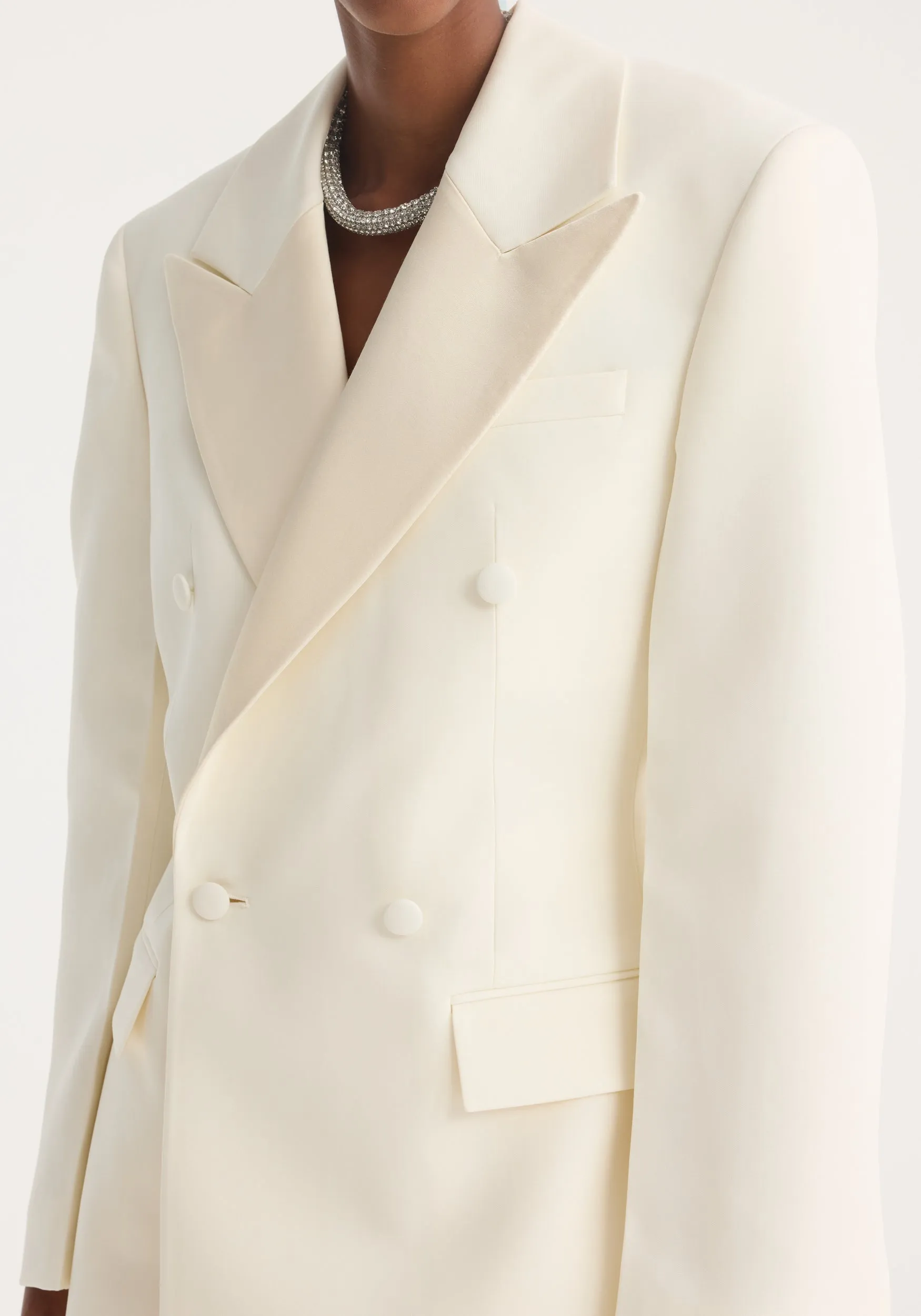 Hourglass tuxedo blazer | off white sold by Rohe product image thumbnail 3