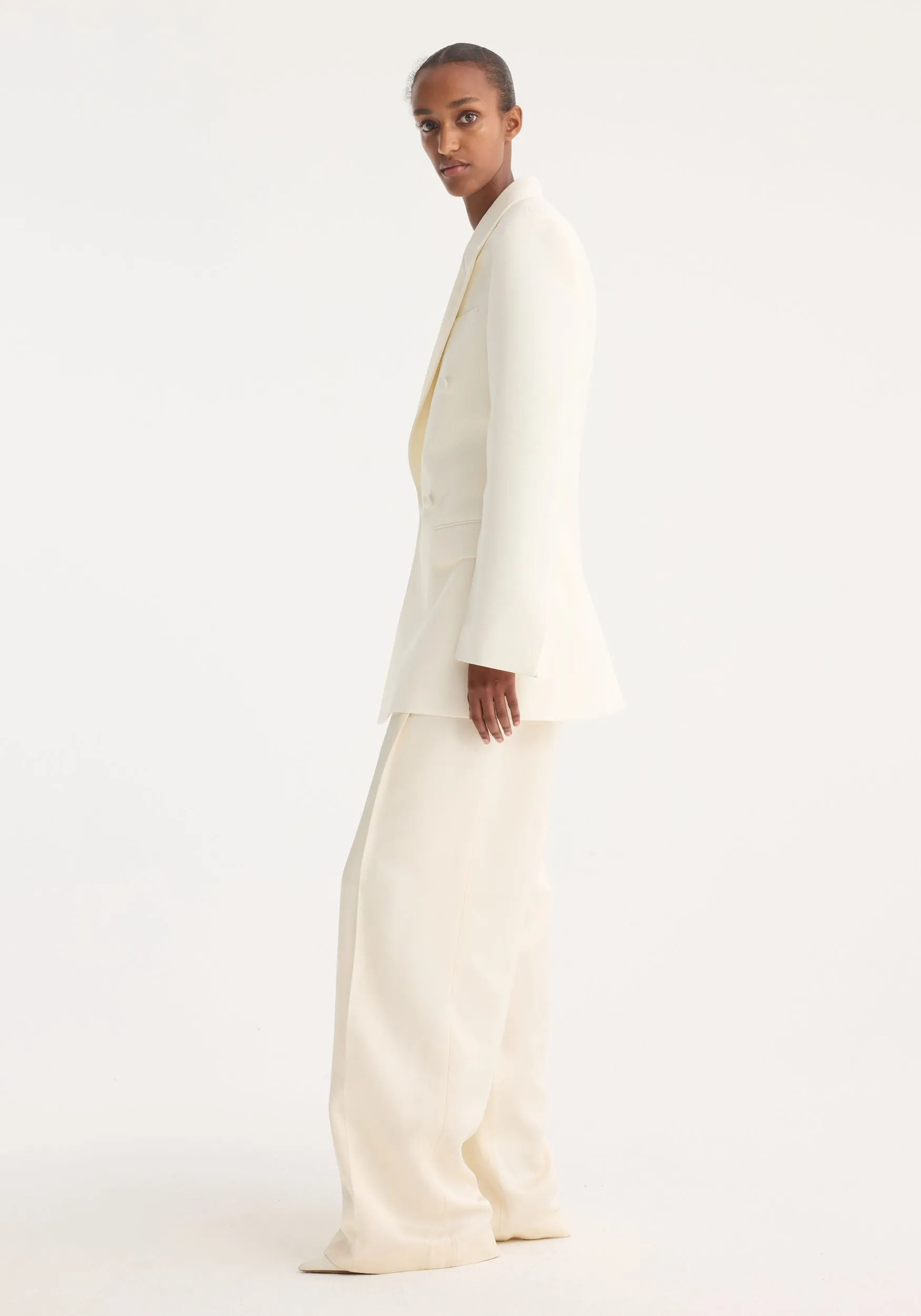 Hourglass tuxedo blazer | off white sold by Rohe product image thumbnail 5