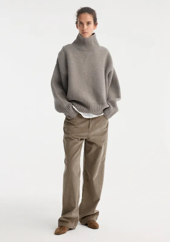 Sculptural compact turtleneck | clay melange made by Rohe