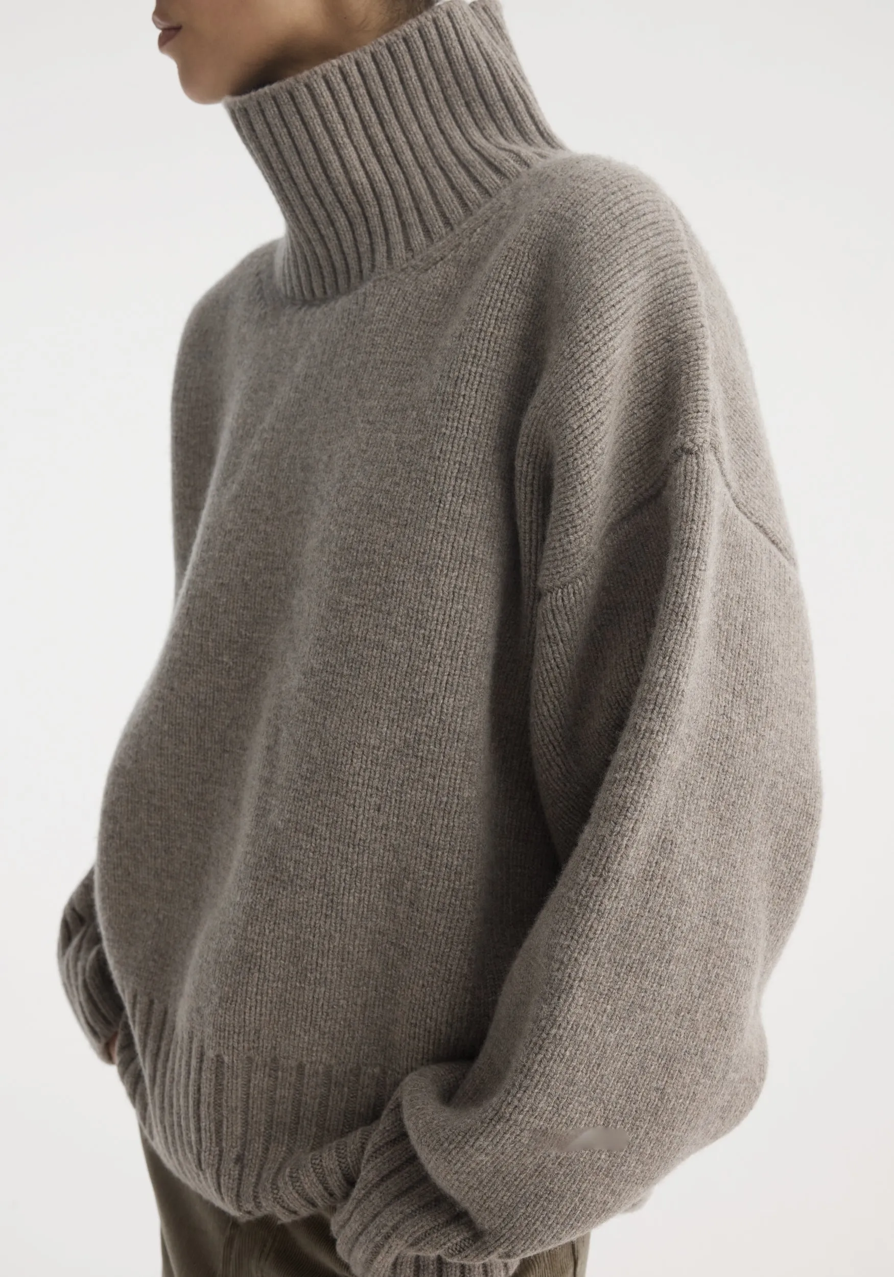 Sculptural compact turtleneck | clay melange sold by Rohe product image thumbnail 5