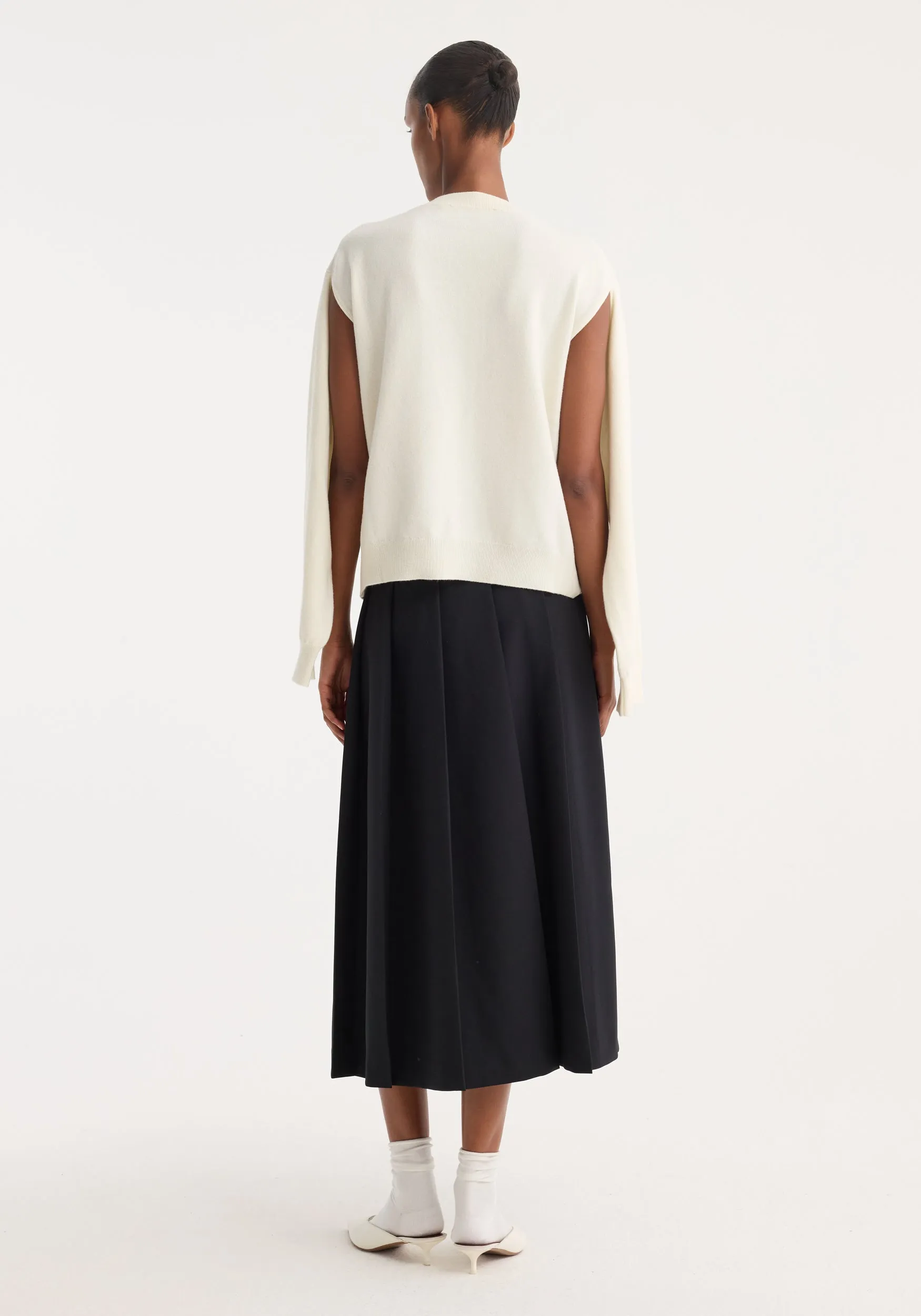 Crewneck with open neck | off white sold by Rohe product image thumbnail 5