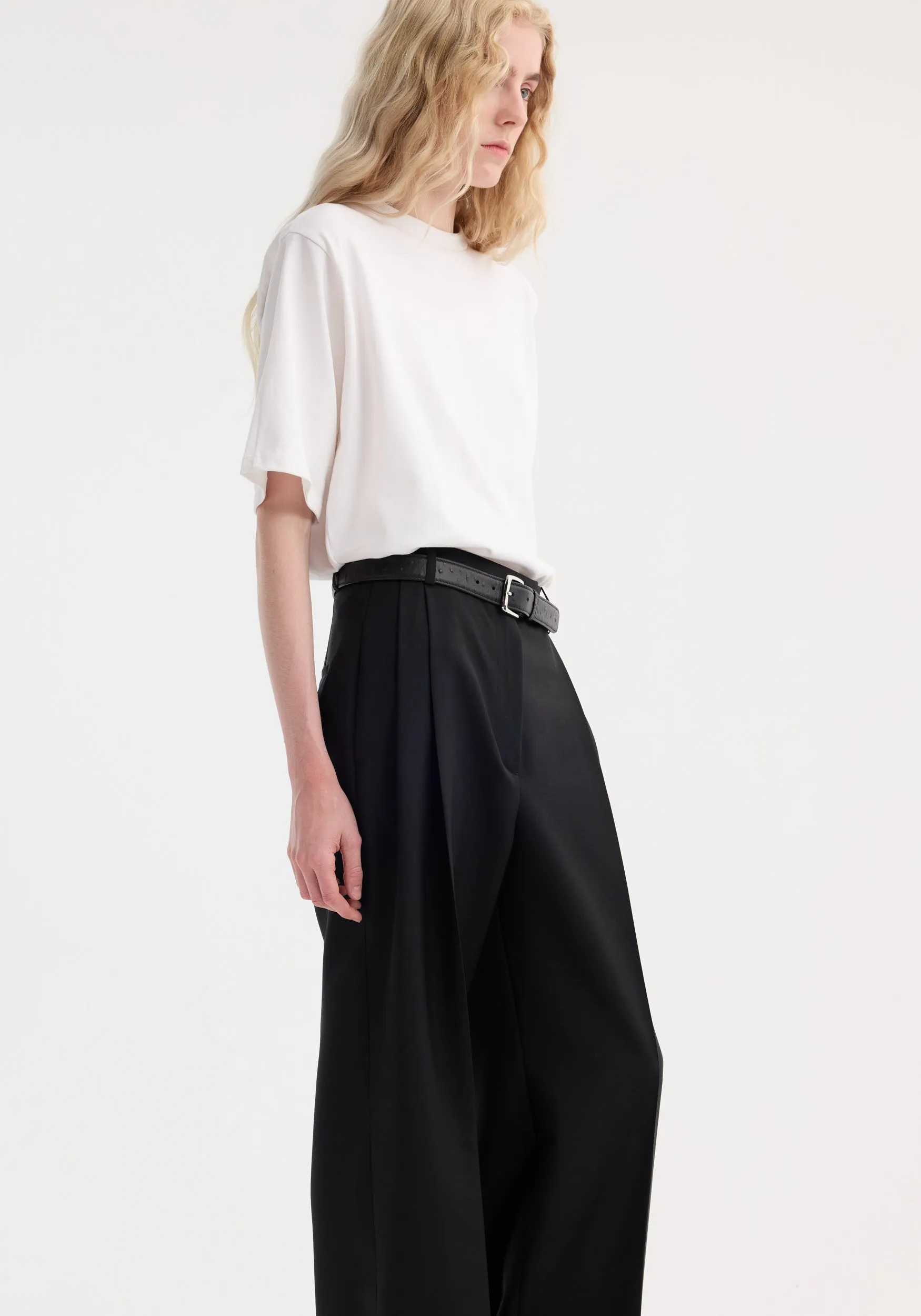 Oversized cotton t-shirt | optic white sold by Rohe product image thumbnail 3