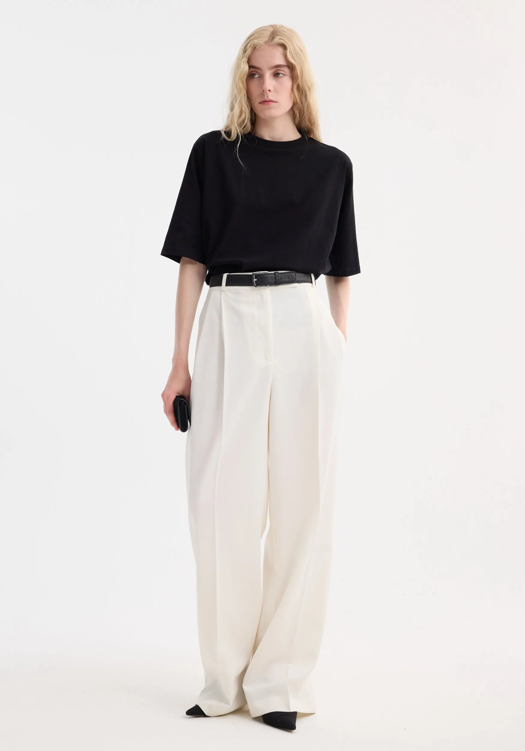 Oversized cotton t-shirt | black sold by Rohe