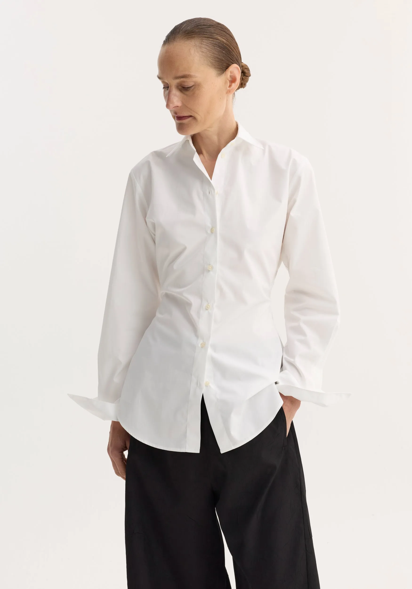 Poplin shaped shirt | optic white sold by Rohe product image thumbnail 4