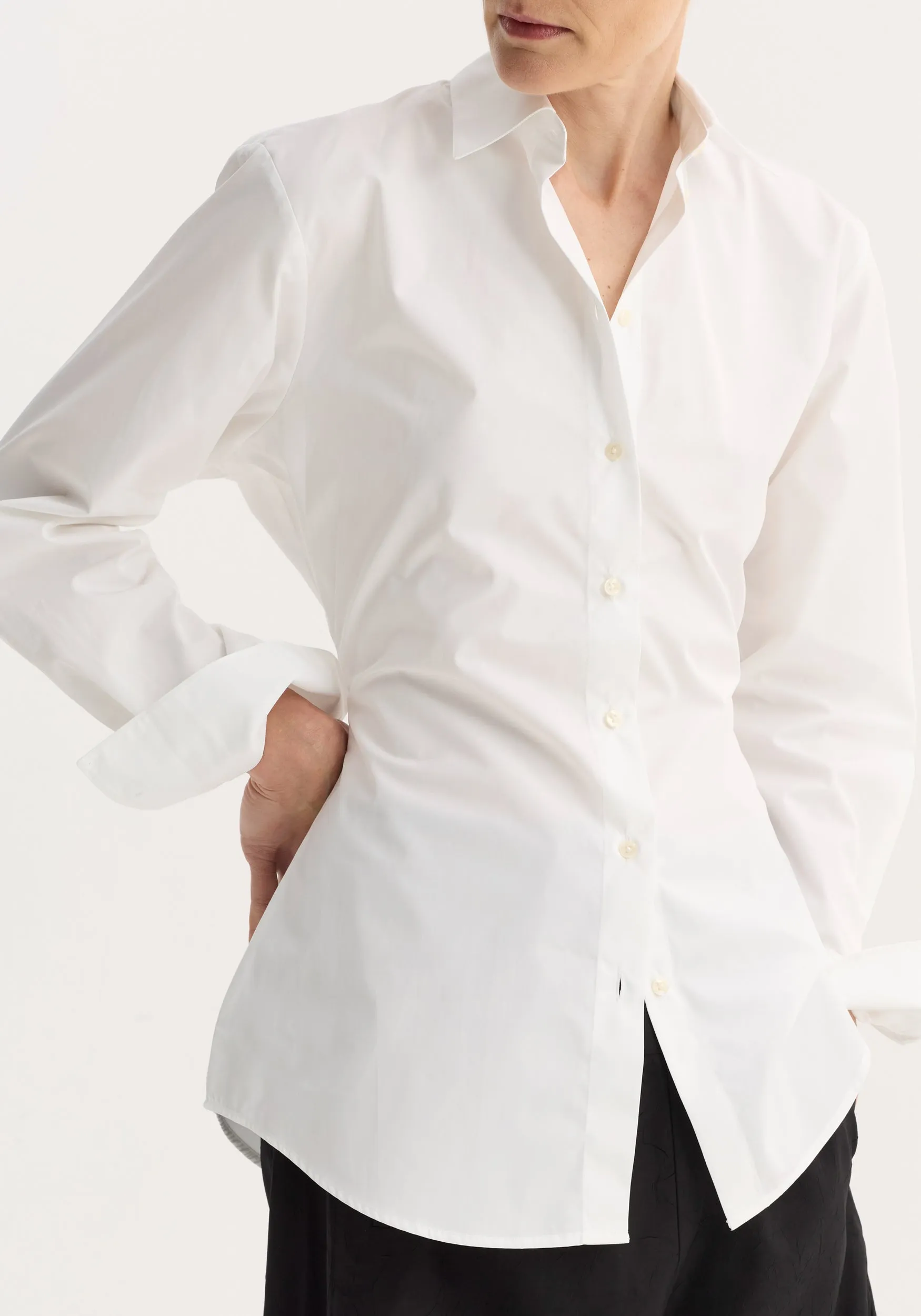 Poplin shaped shirt | optic white sold by Rohe product image thumbnail 5