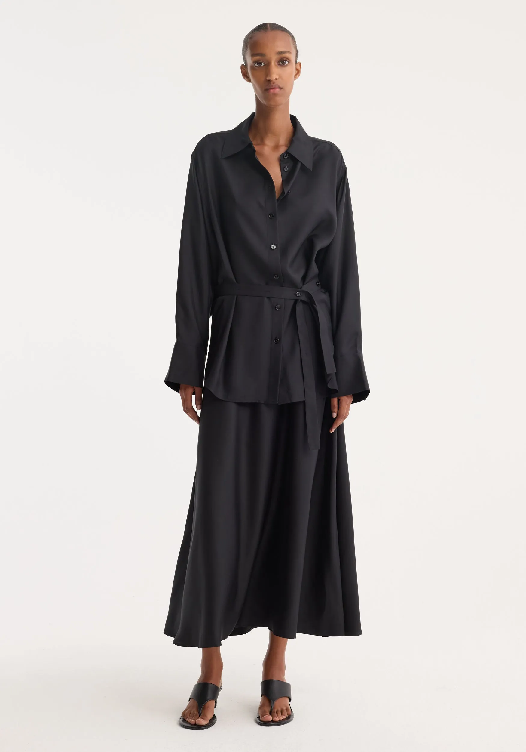 Silk gilet-dress | black sold by Rohe product image thumbnail 5