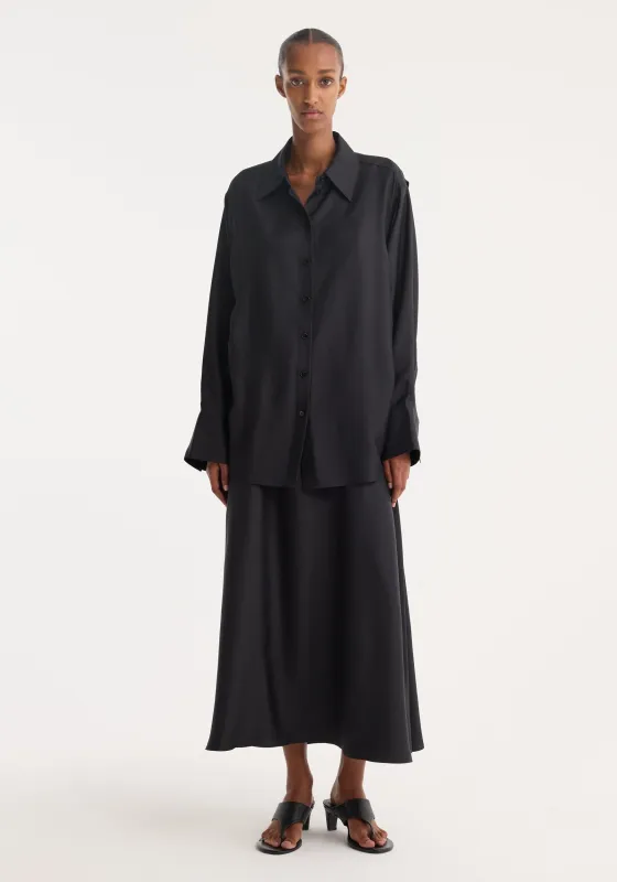 Silk gilet-dress | black made by Rohe