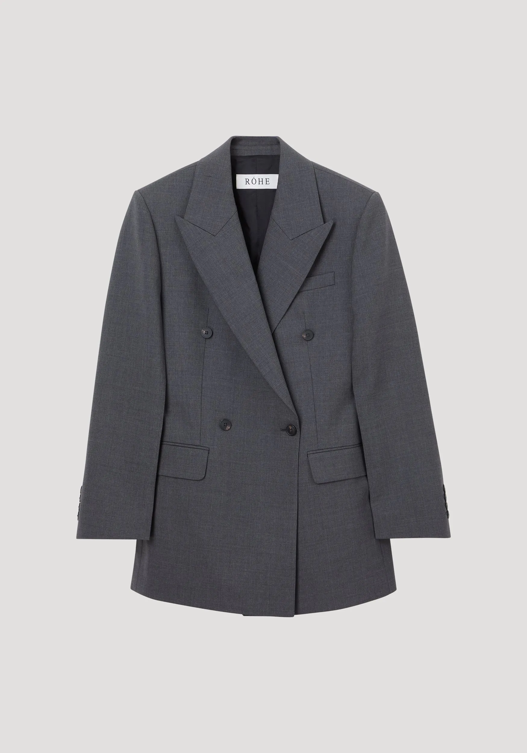 Hourglass blazer | dark grey melange sold by Rohe product image thumbnail 5