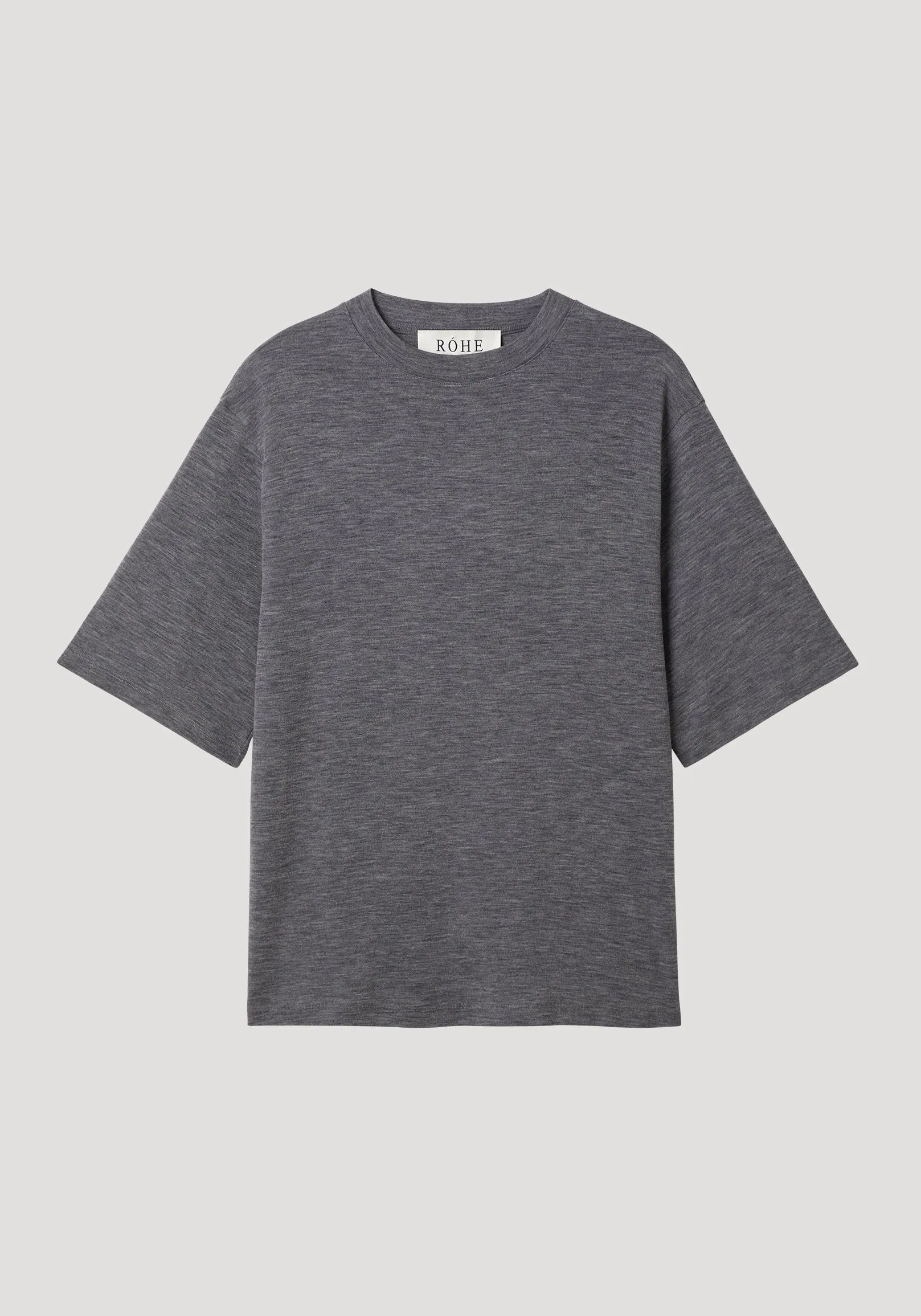 Oversized soft merino t-shirt | mid grey melange sold by Rohe product image thumbnail 5