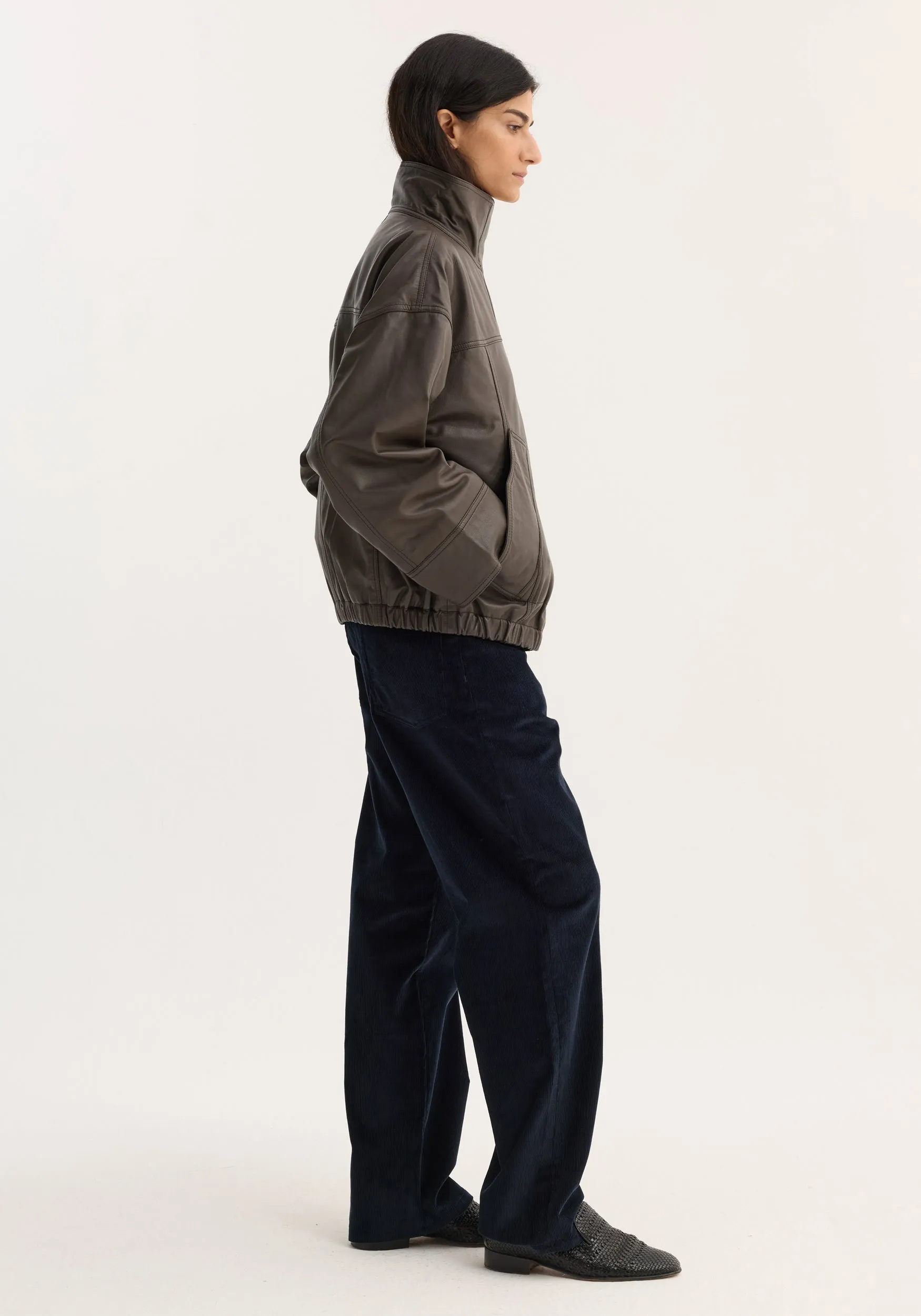 Reinvented leather jacket | earth sold by Rohe product image thumbnail 4