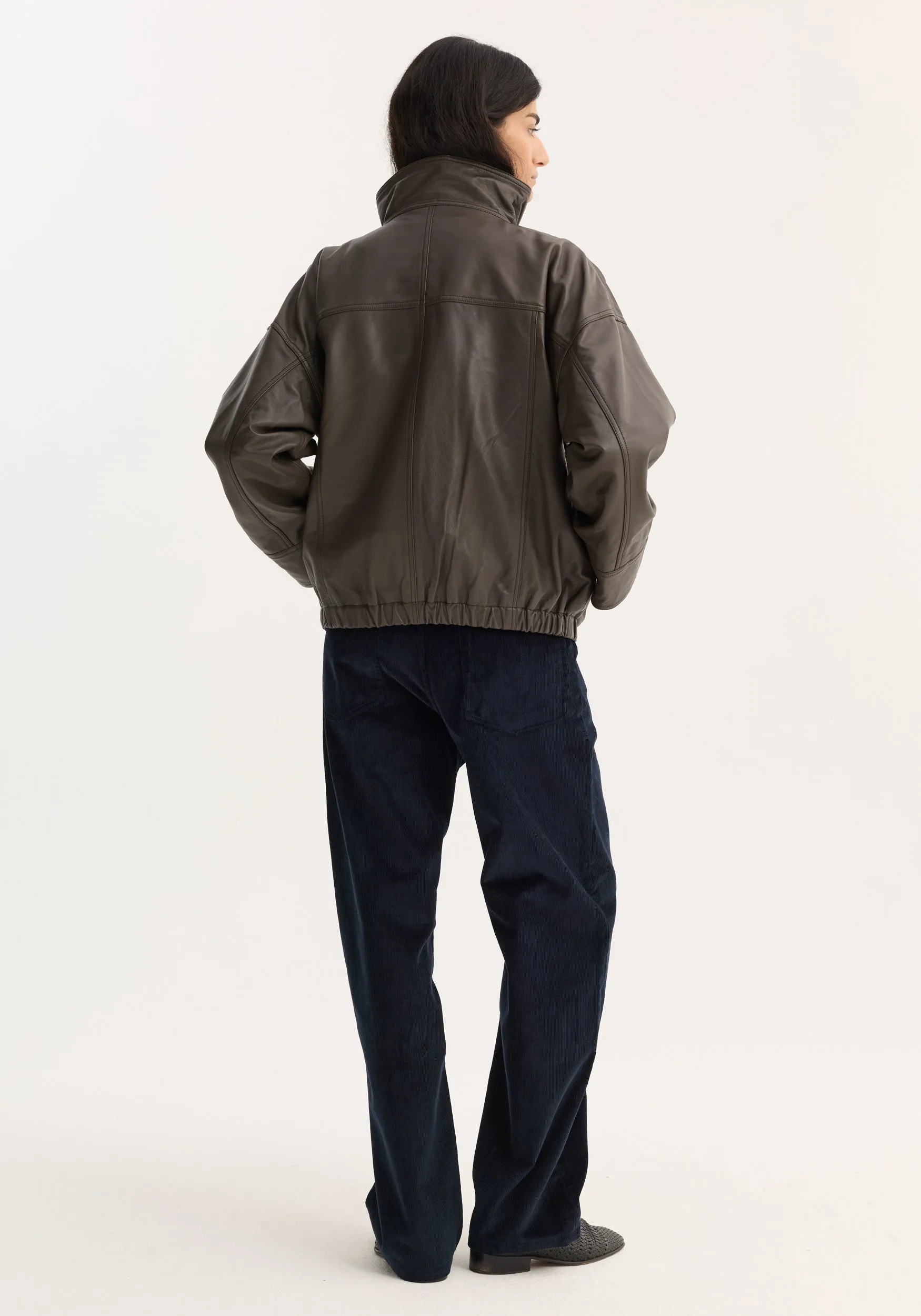 Reinvented leather jacket | earth sold by Rohe product image thumbnail 5