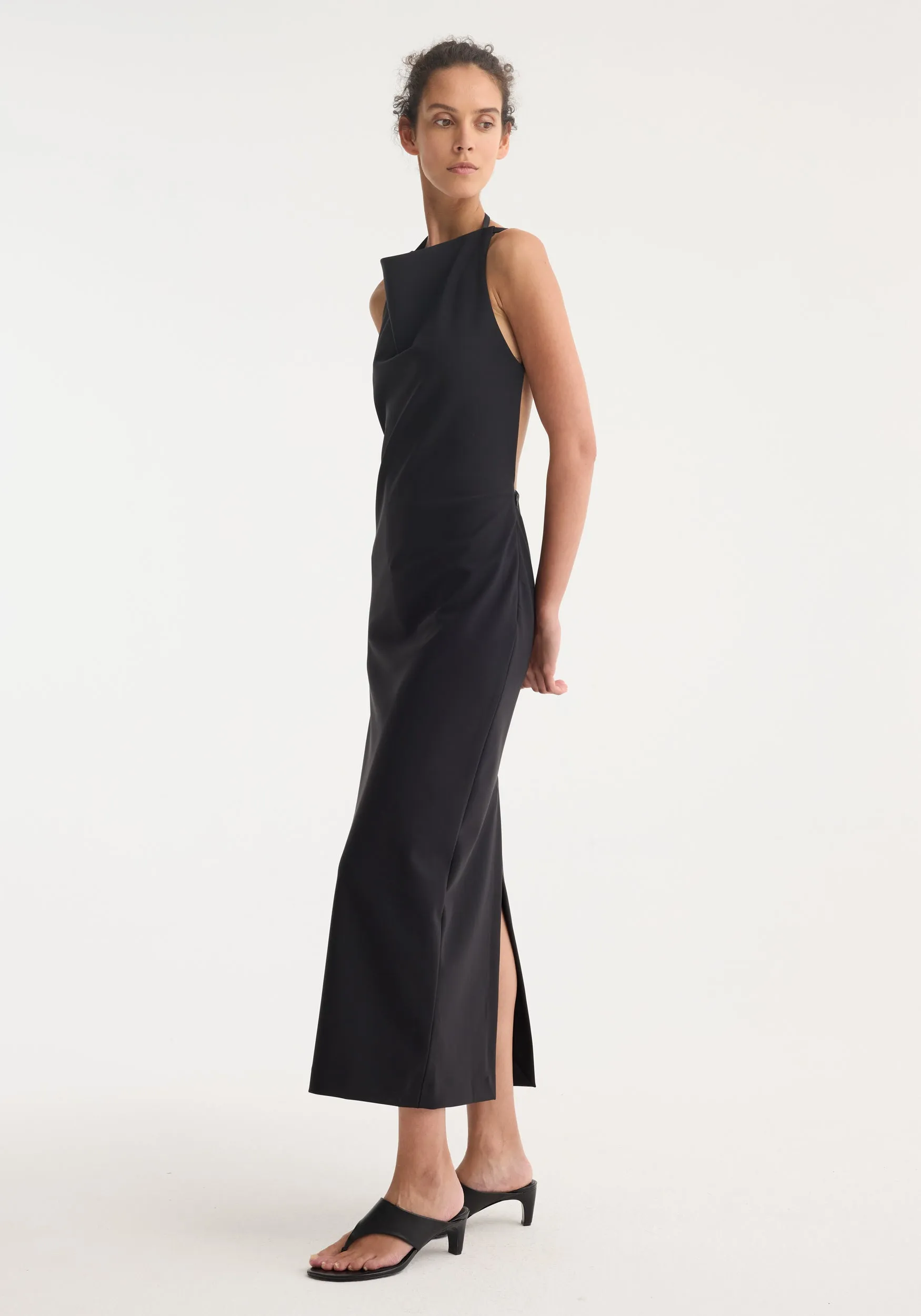 Open back dress | black sold by Rohe product image thumbnail 2