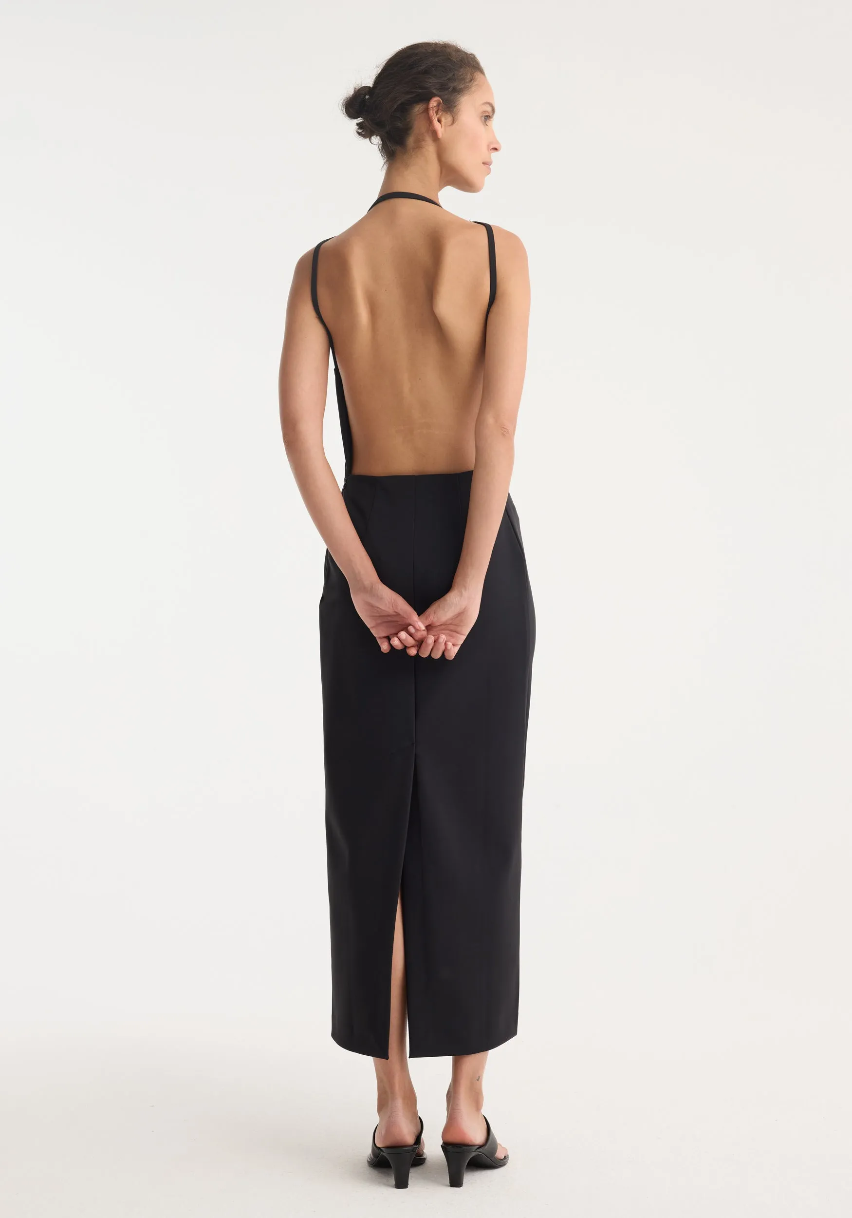 Open back dress | black sold by Rohe product image thumbnail 5