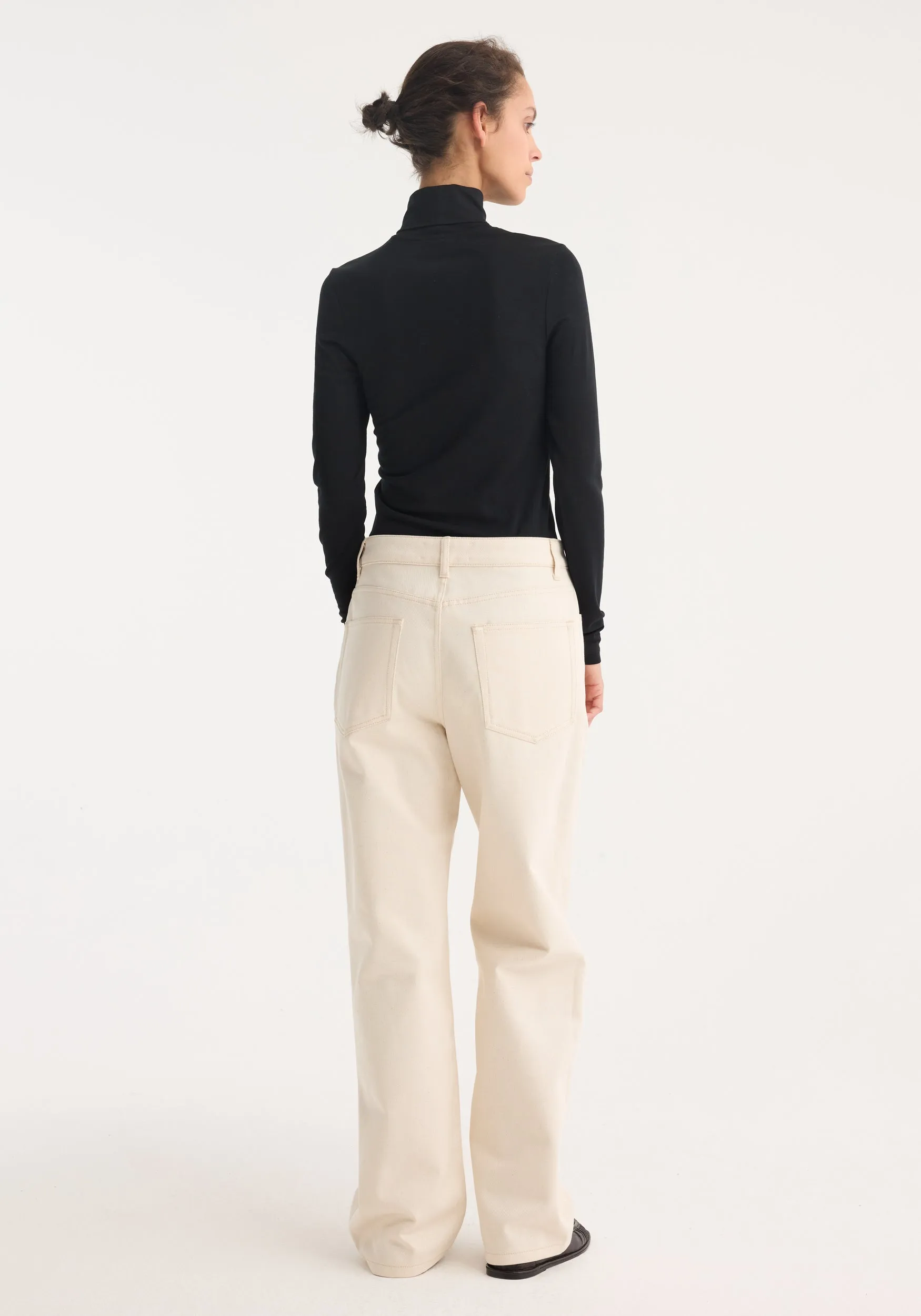 Fine merino turtleneck | black sold by Rohe product image thumbnail 4