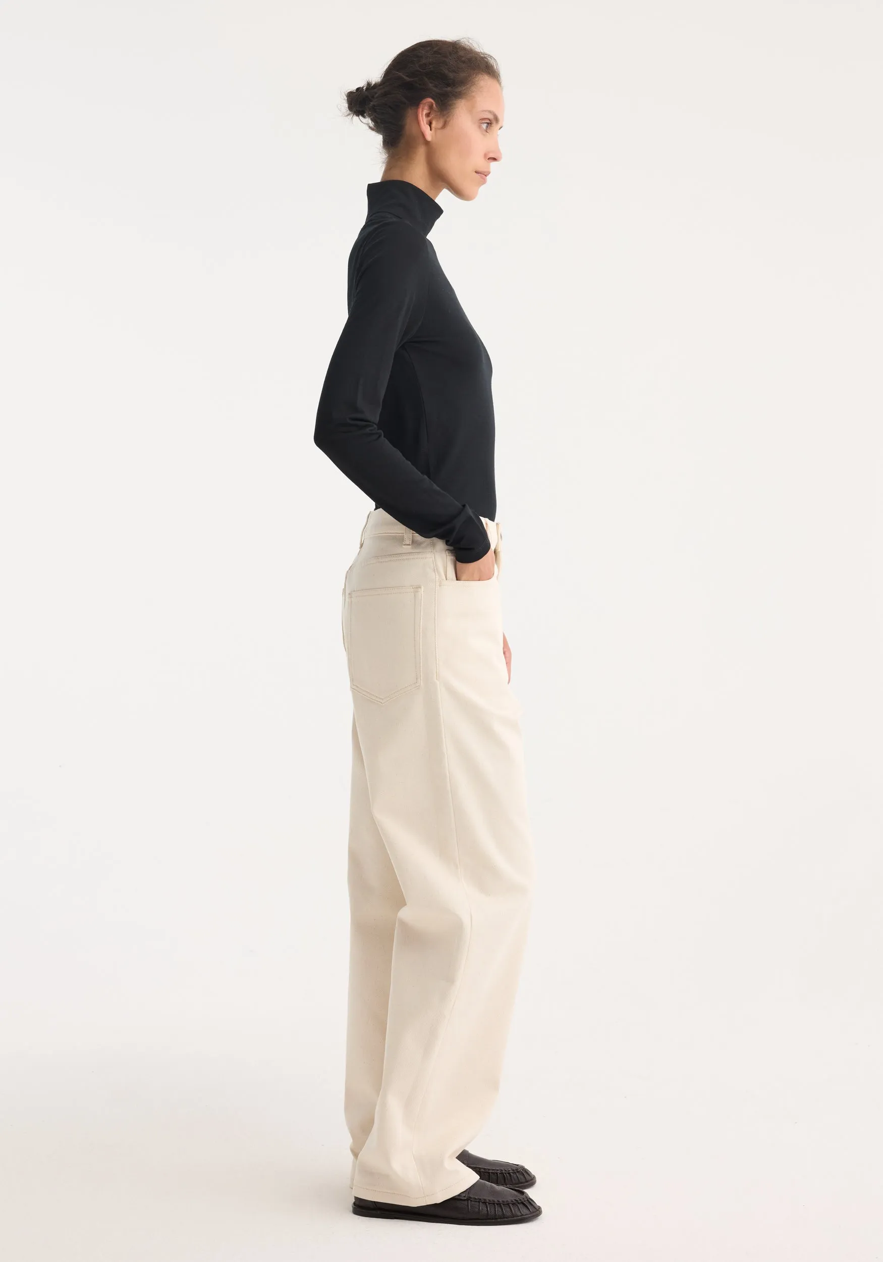 Fine merino turtleneck | black sold by Rohe product image thumbnail 2