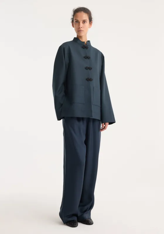 Wide leg silk trousers | storm sold by Rohe