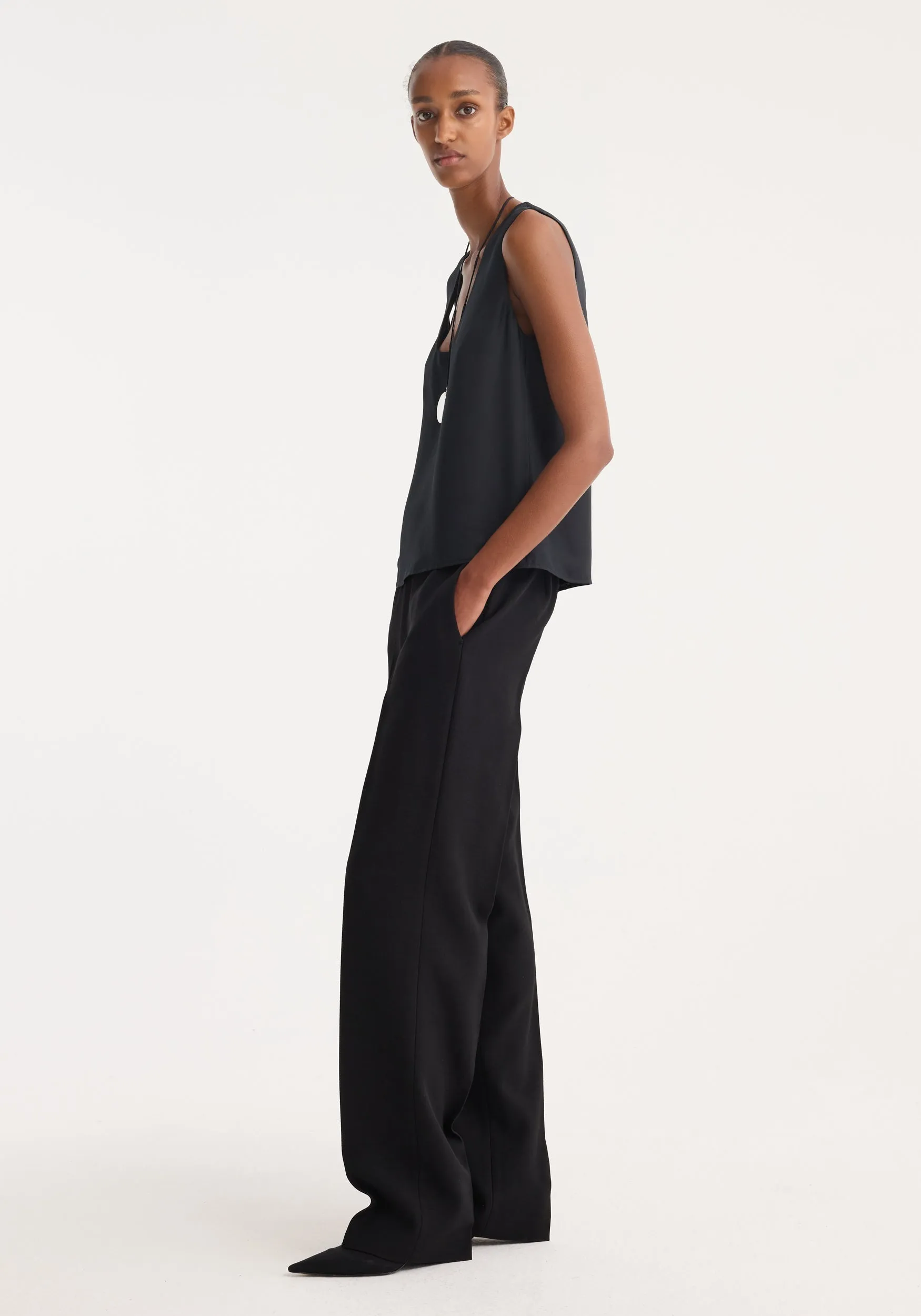 Straight leg trousers | black sold by Rohe product image thumbnail 2