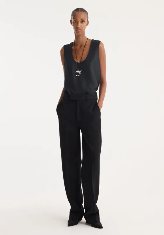 Straight leg trousers | black sold by Rohe