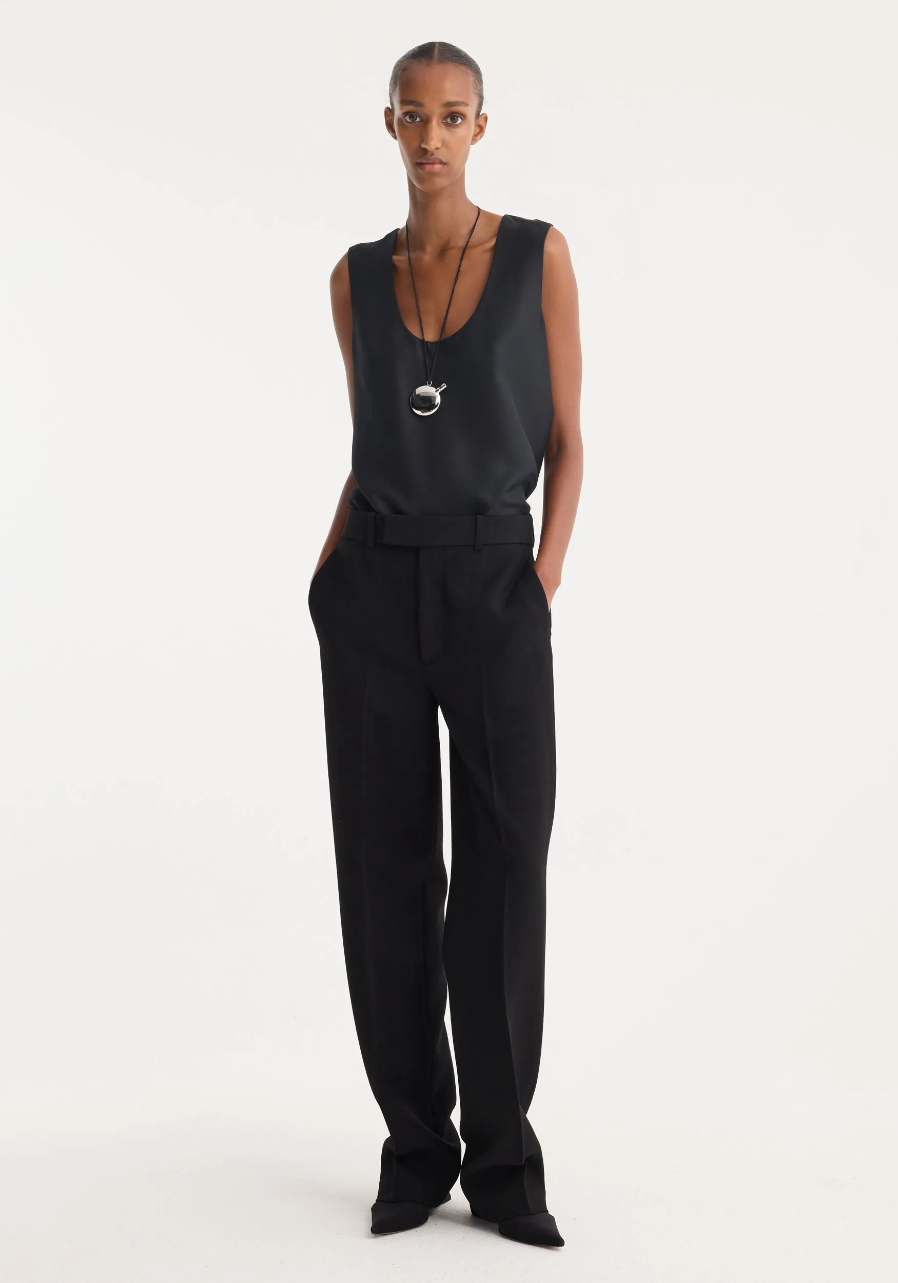 Straight leg trousers | black sold by Rohe