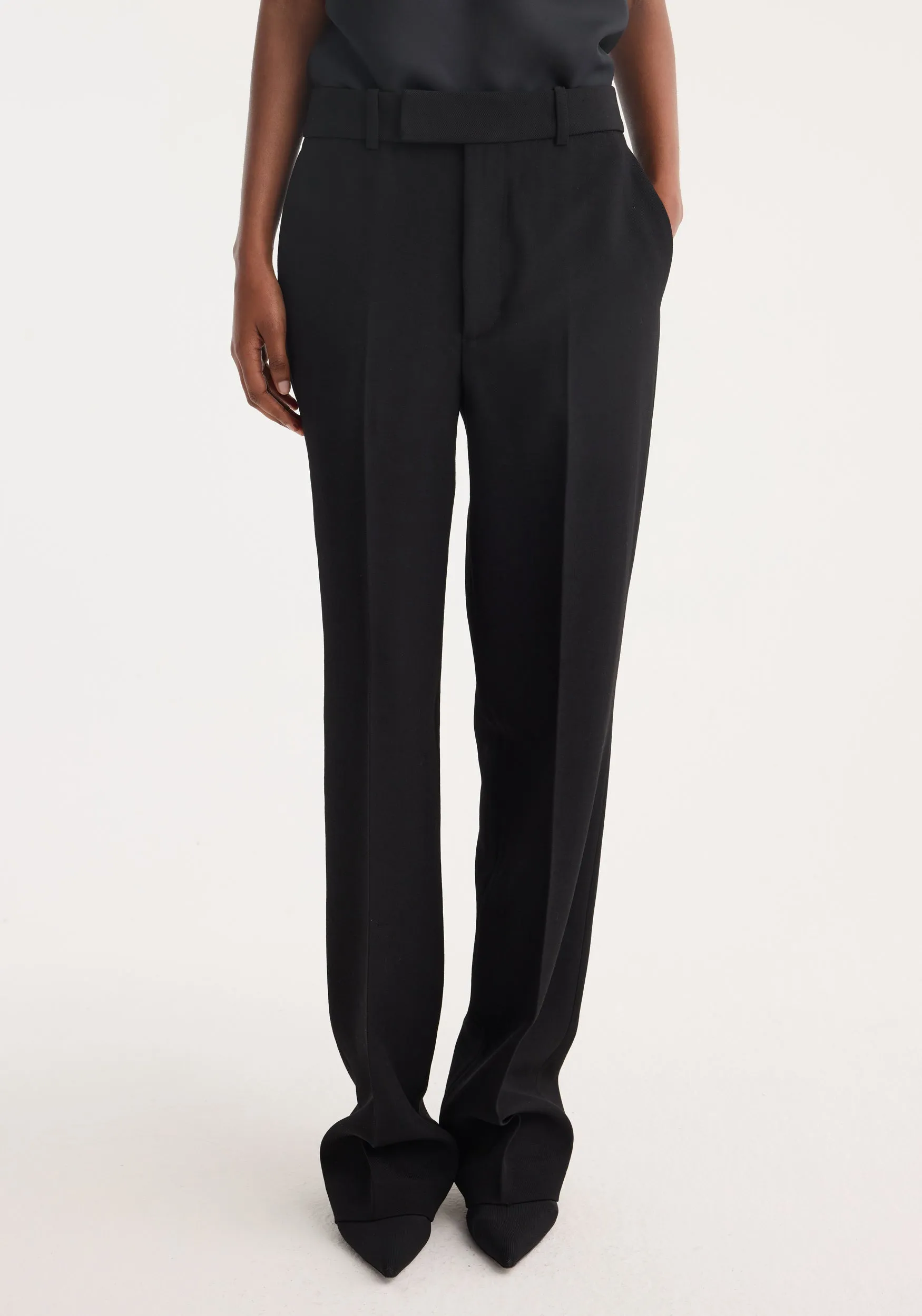 Straight leg trousers | black sold by Rohe product image thumbnail 4