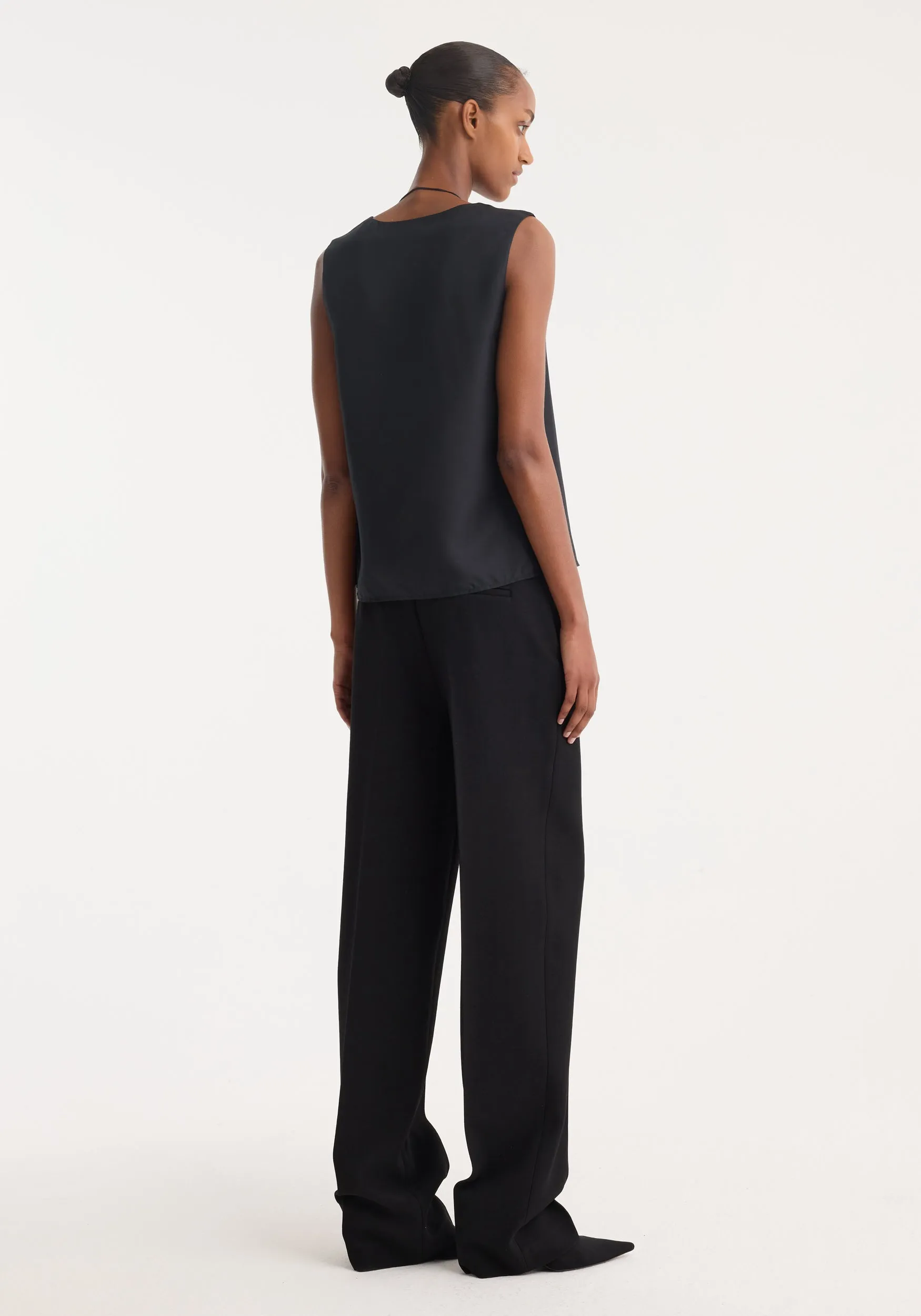 Straight leg trousers | black sold by Rohe product image thumbnail 3