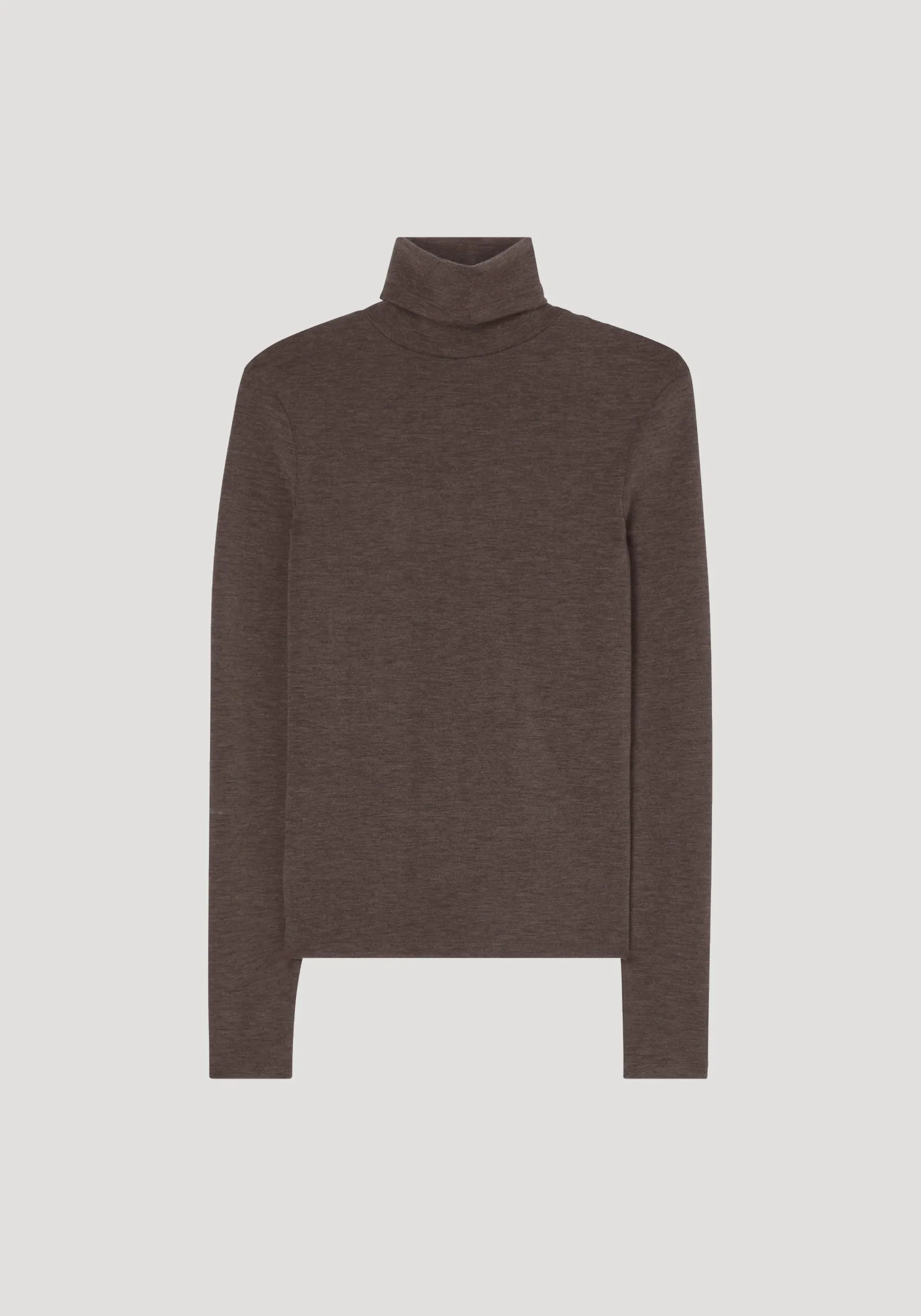 Fine merino turtleneck | brown melange sold by Rohe product image thumbnail 5