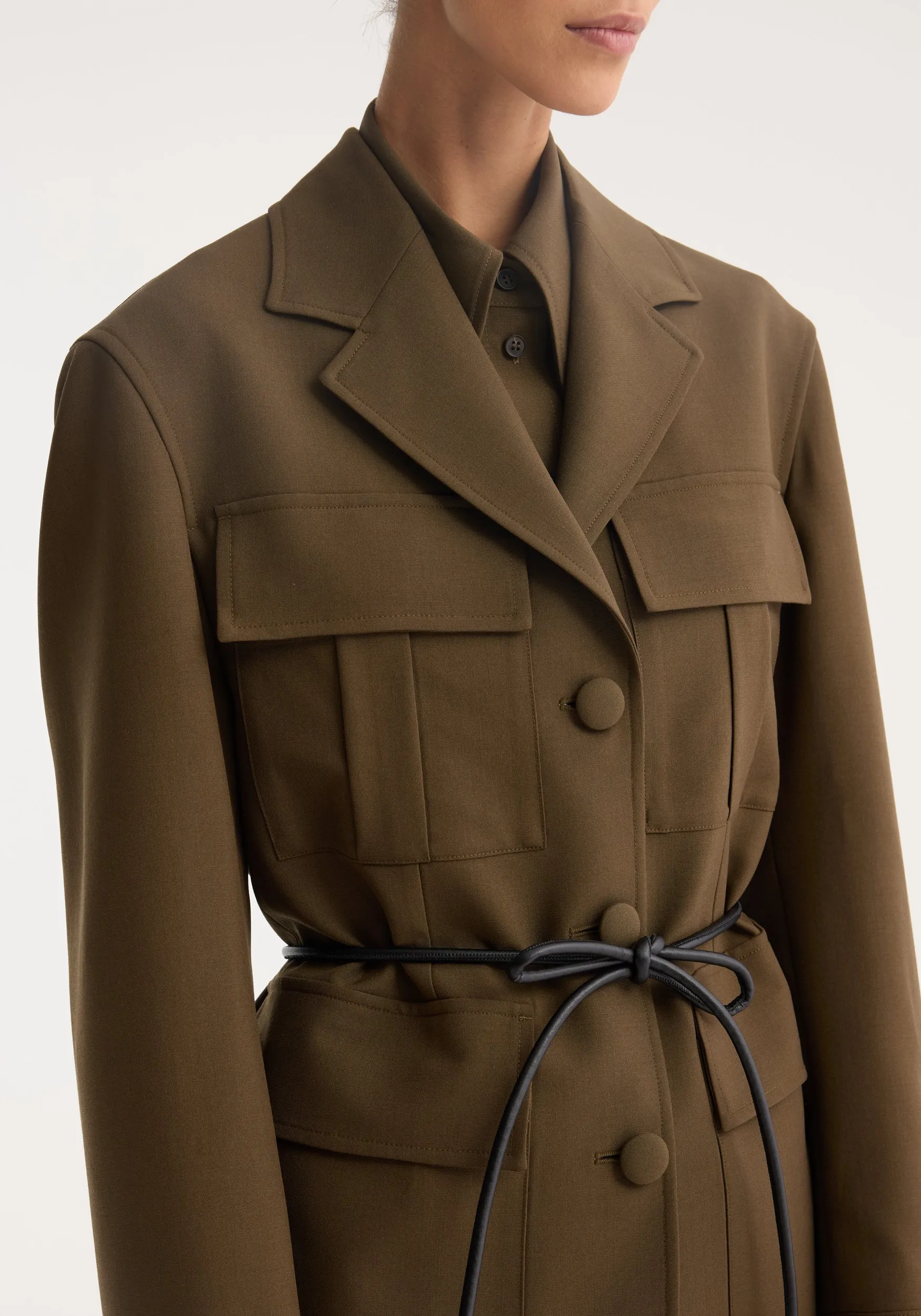 Safari blazer-jacket | forest sold by Rohe product image thumbnail 3