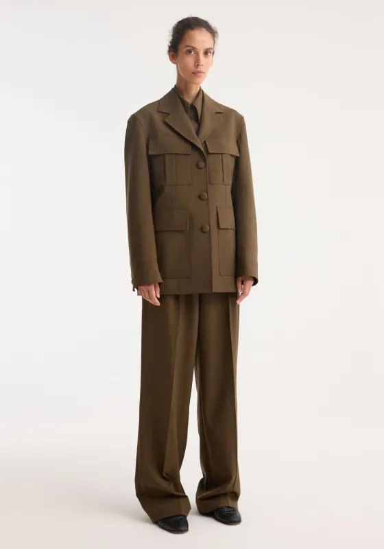 Safari blazer-jacket | forest made by Rohe