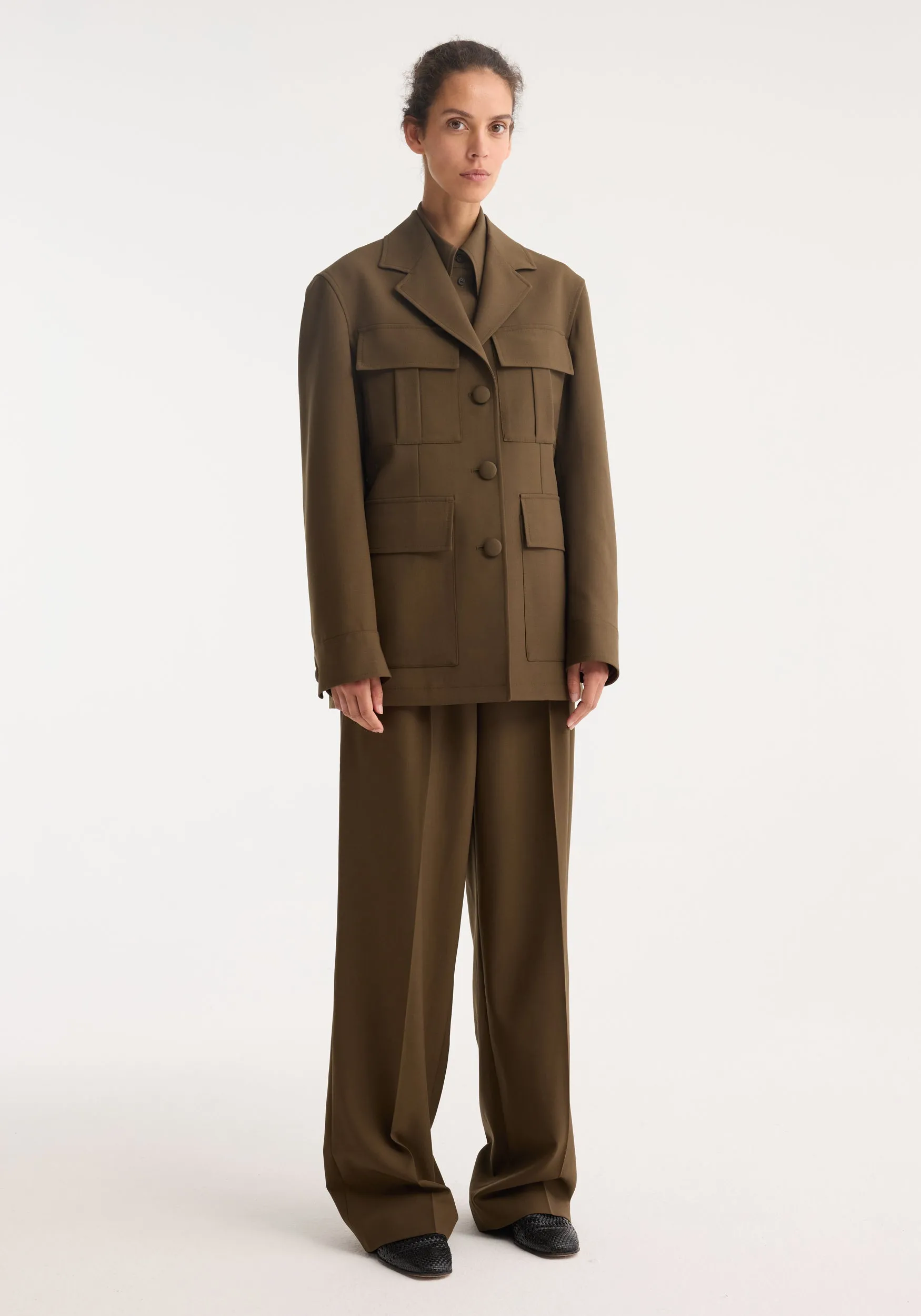 Safari blazer-jacket | forest sold by Rohe