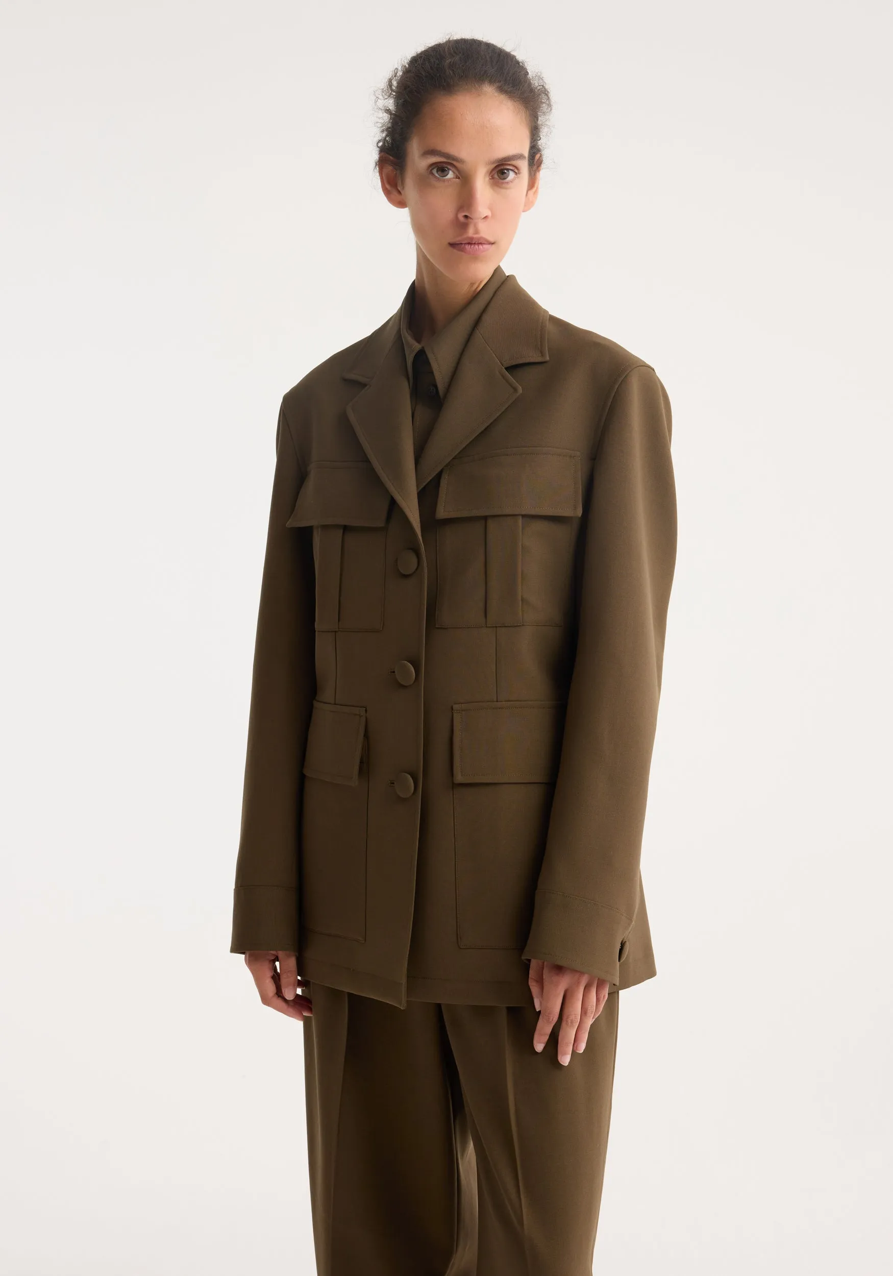 Safari blazer-jacket | forest sold by Rohe product image thumbnail 5