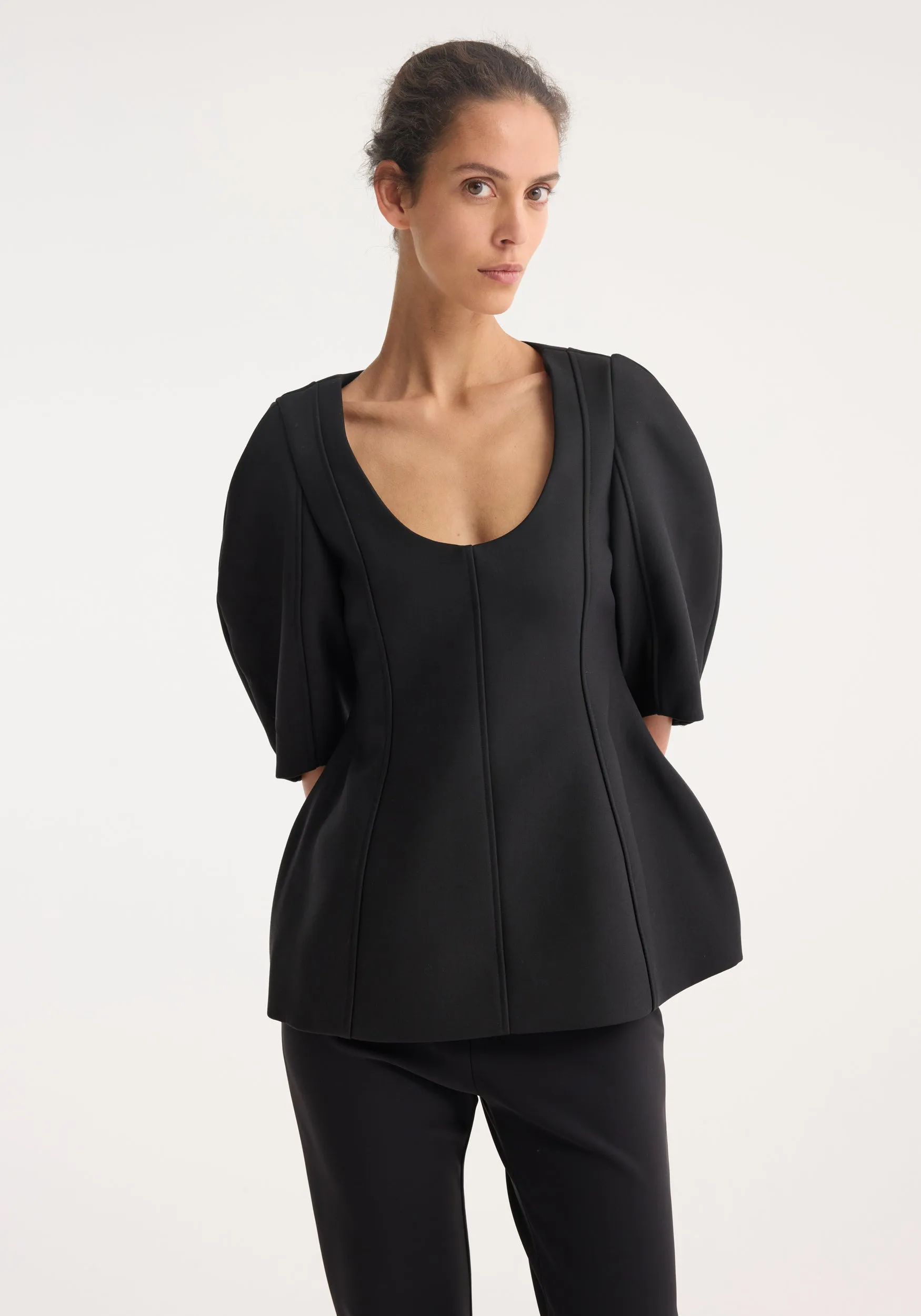 Sculptural top | black sold by Rohe product image thumbnail 2