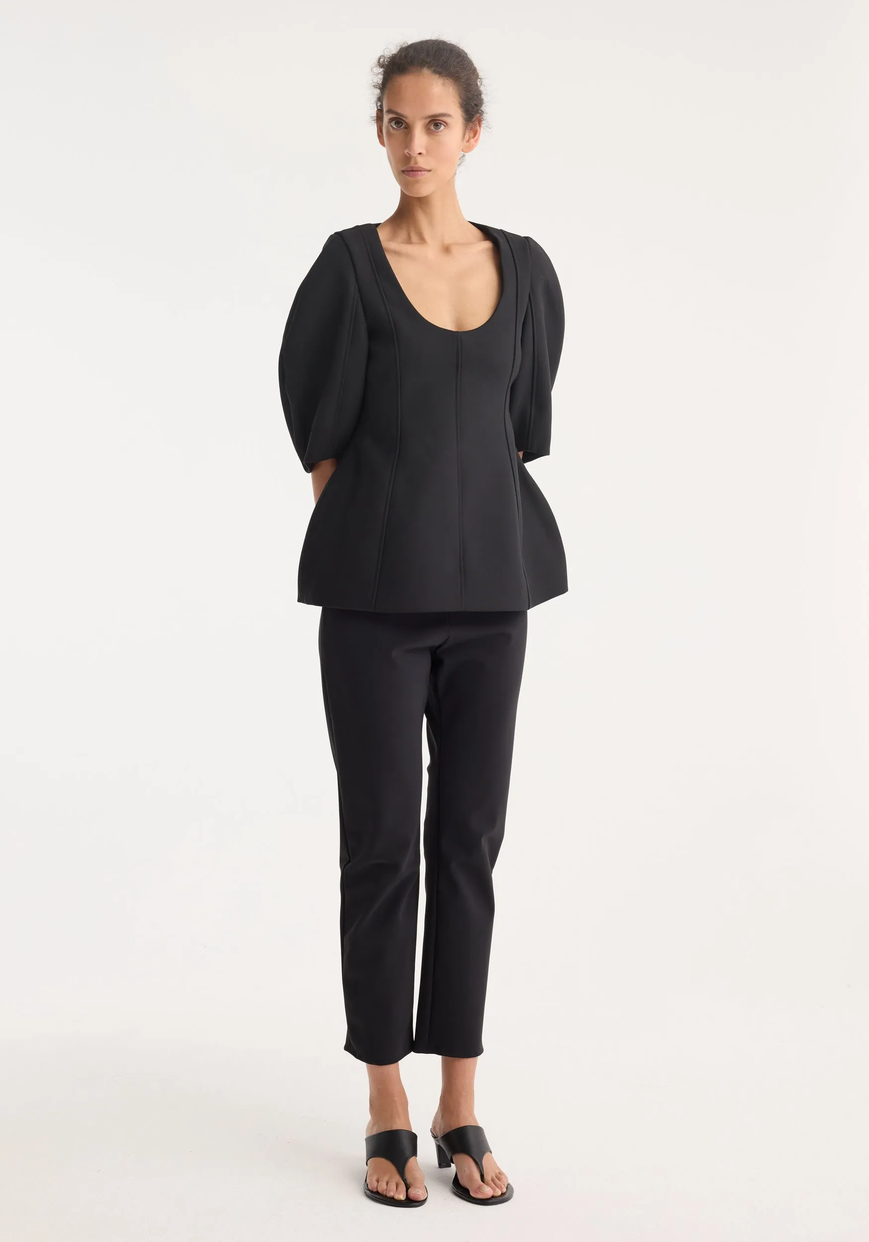 Sculptural top | black sold by Rohe