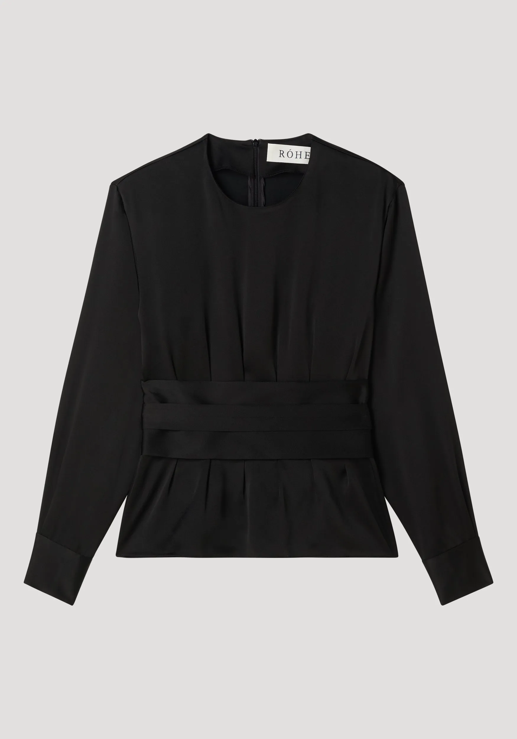 Kimono satin top | black sold by Rohe product image thumbnail 5