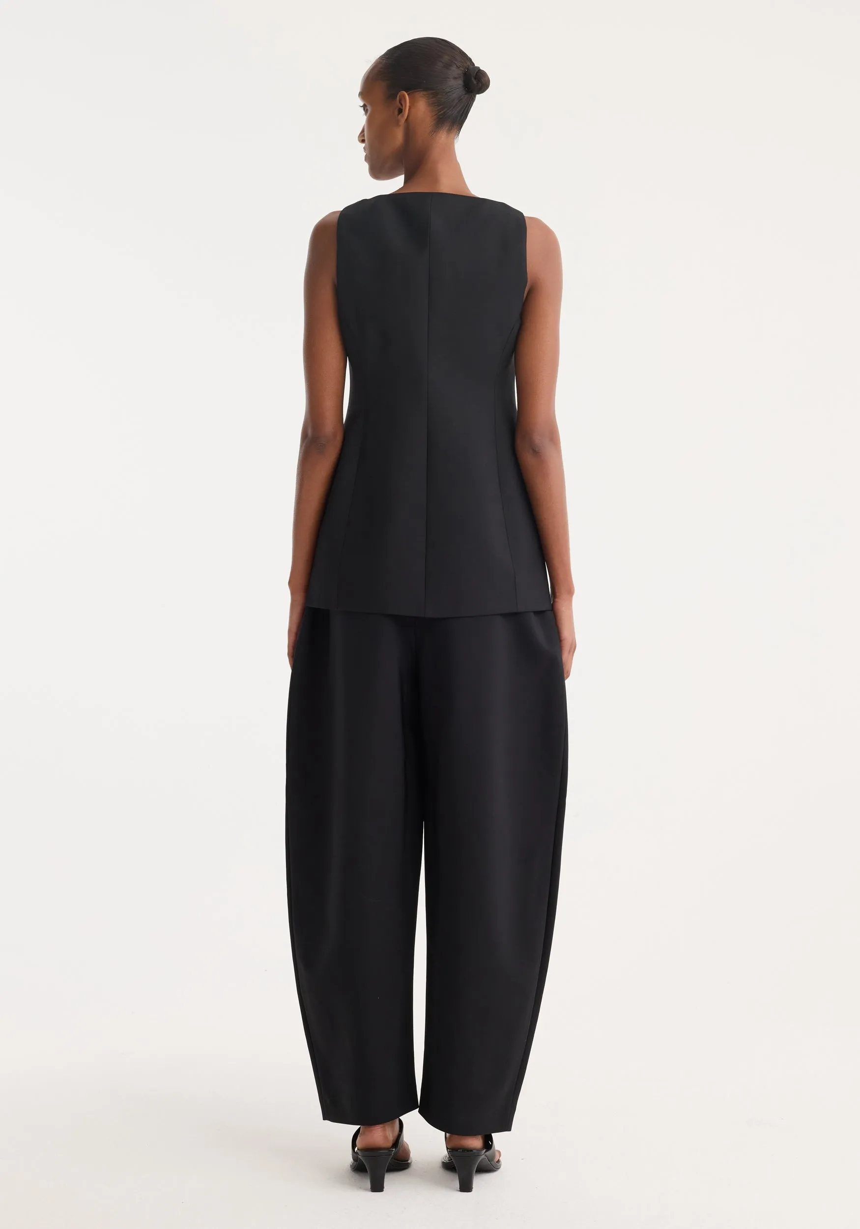 Boat-neck waistcoat | black sold by Rohe product image thumbnail 5