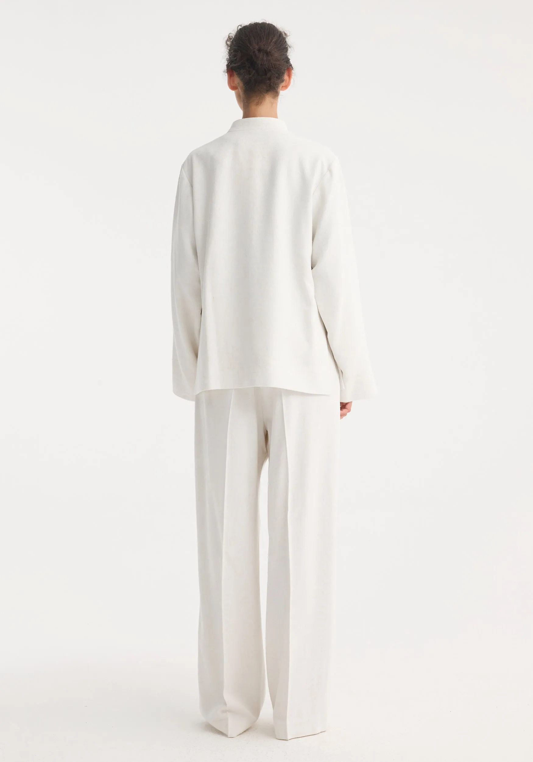 Mandarin jacket | winter white sold by Rohe product image thumbnail 5