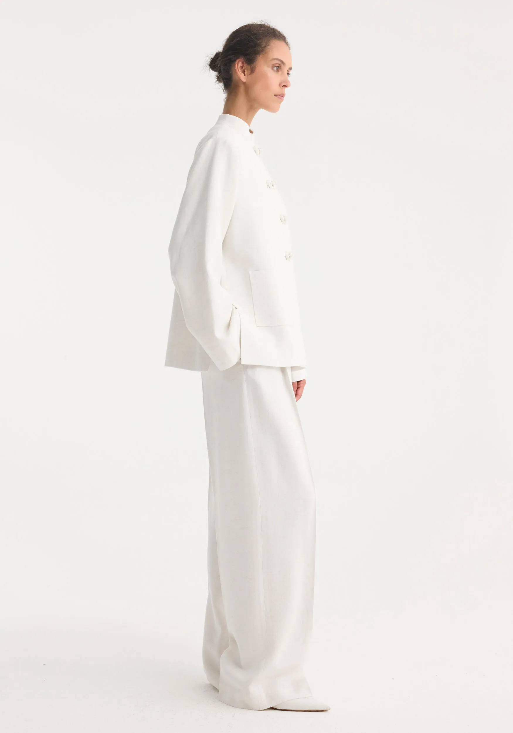 Mandarin jacket | winter white sold by Rohe product image thumbnail 2