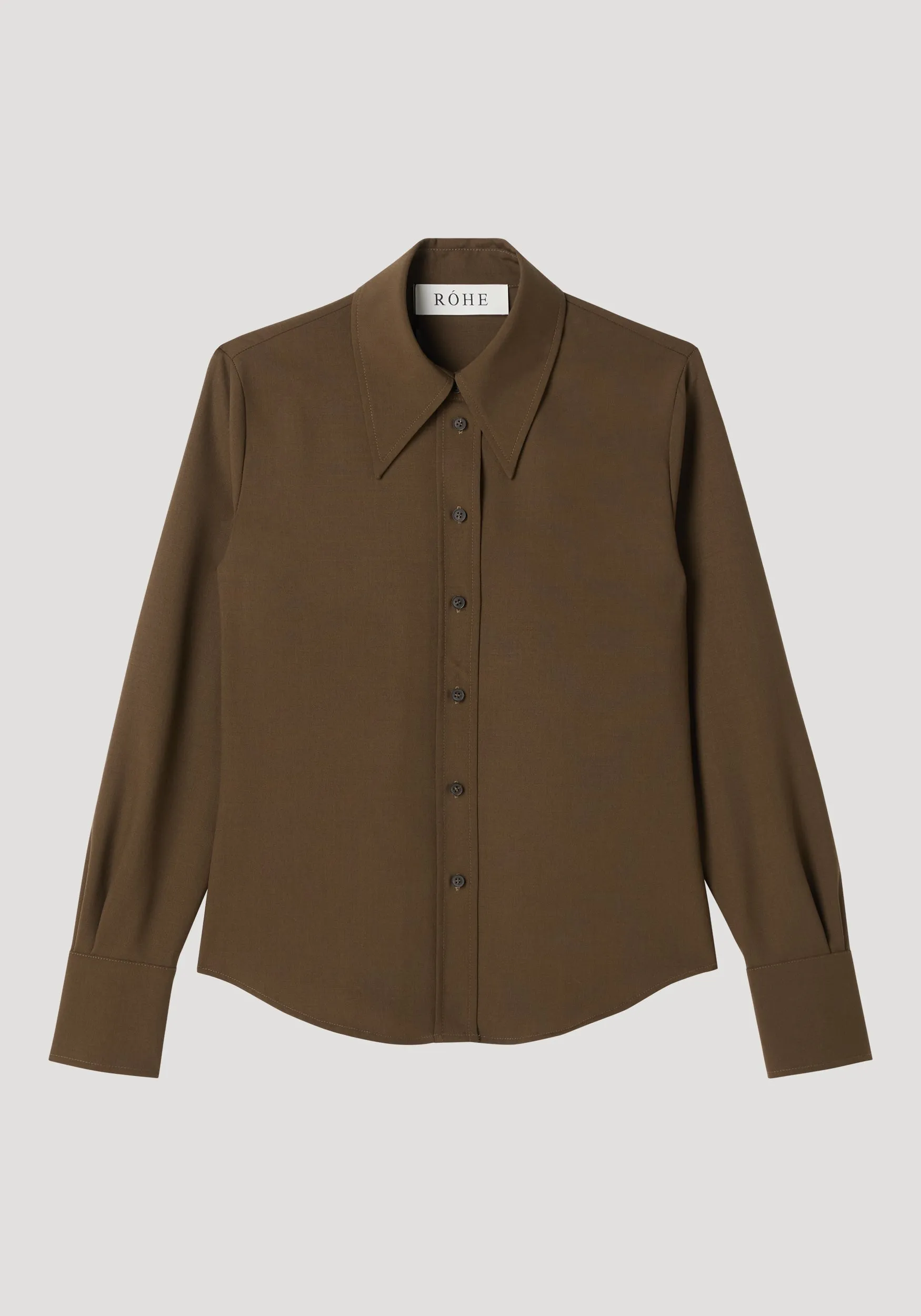 Fitted wool shirt | forest sold by Rohe product image thumbnail 5