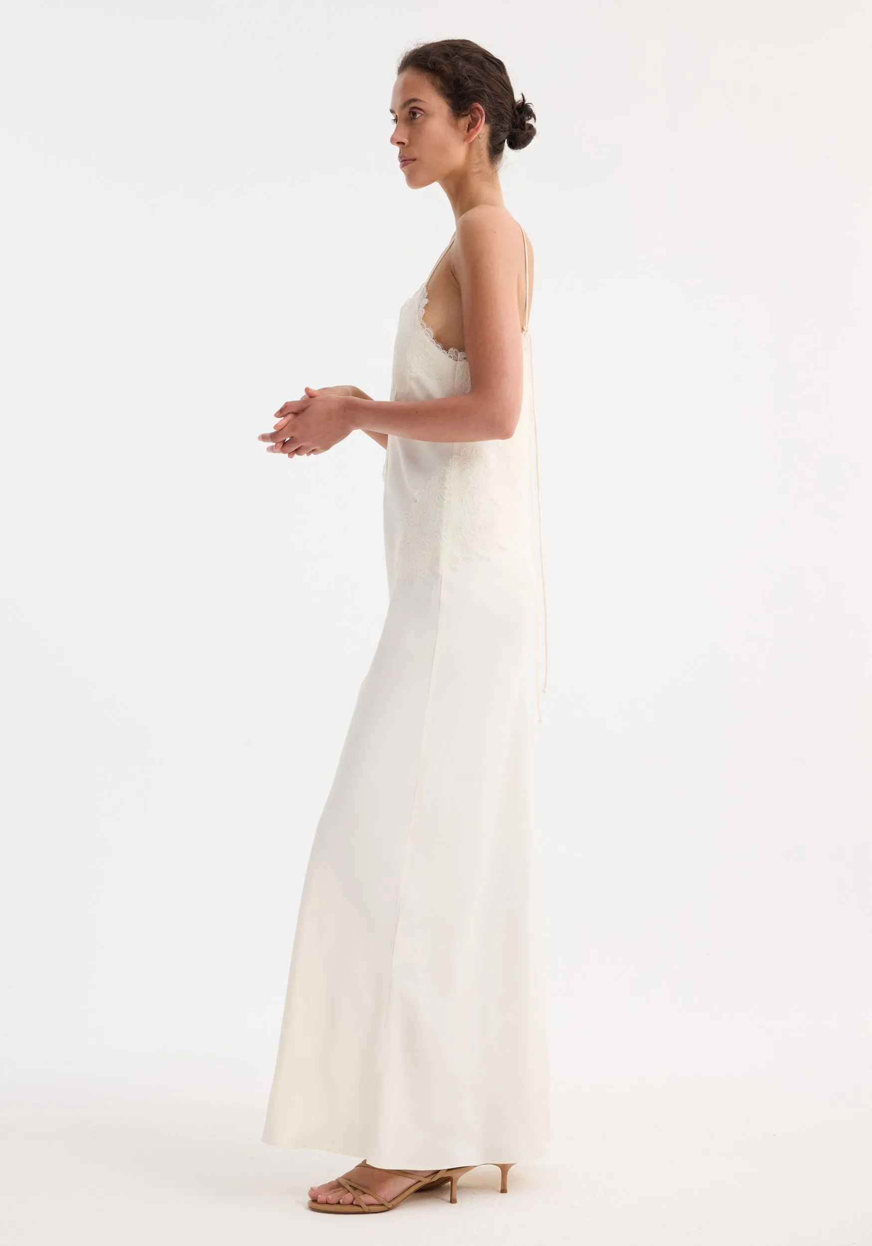 Lace slipdress | cream sold by Rohe product image thumbnail 3