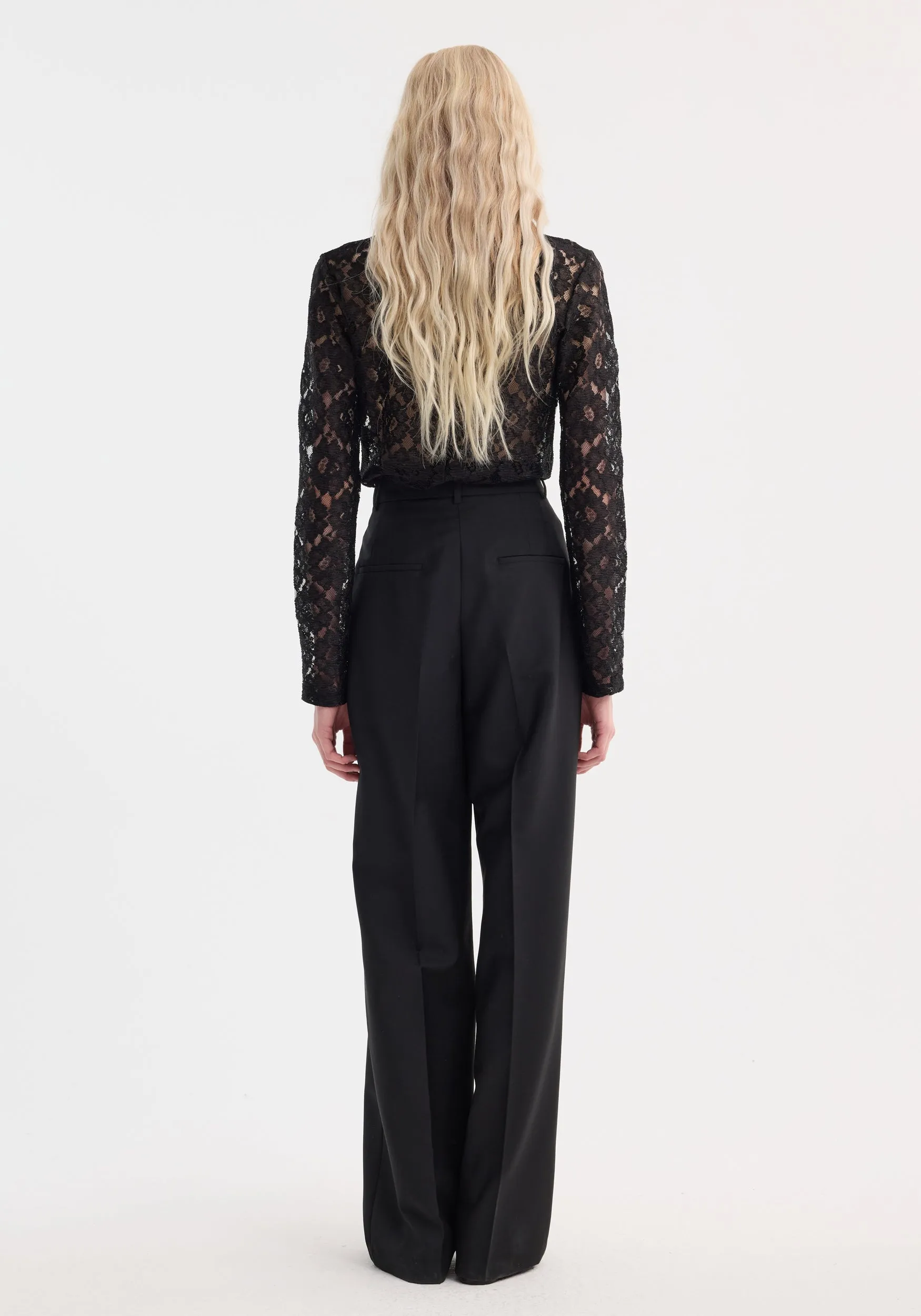Lace turtleneck top | black sold by Rohe product image thumbnail 5