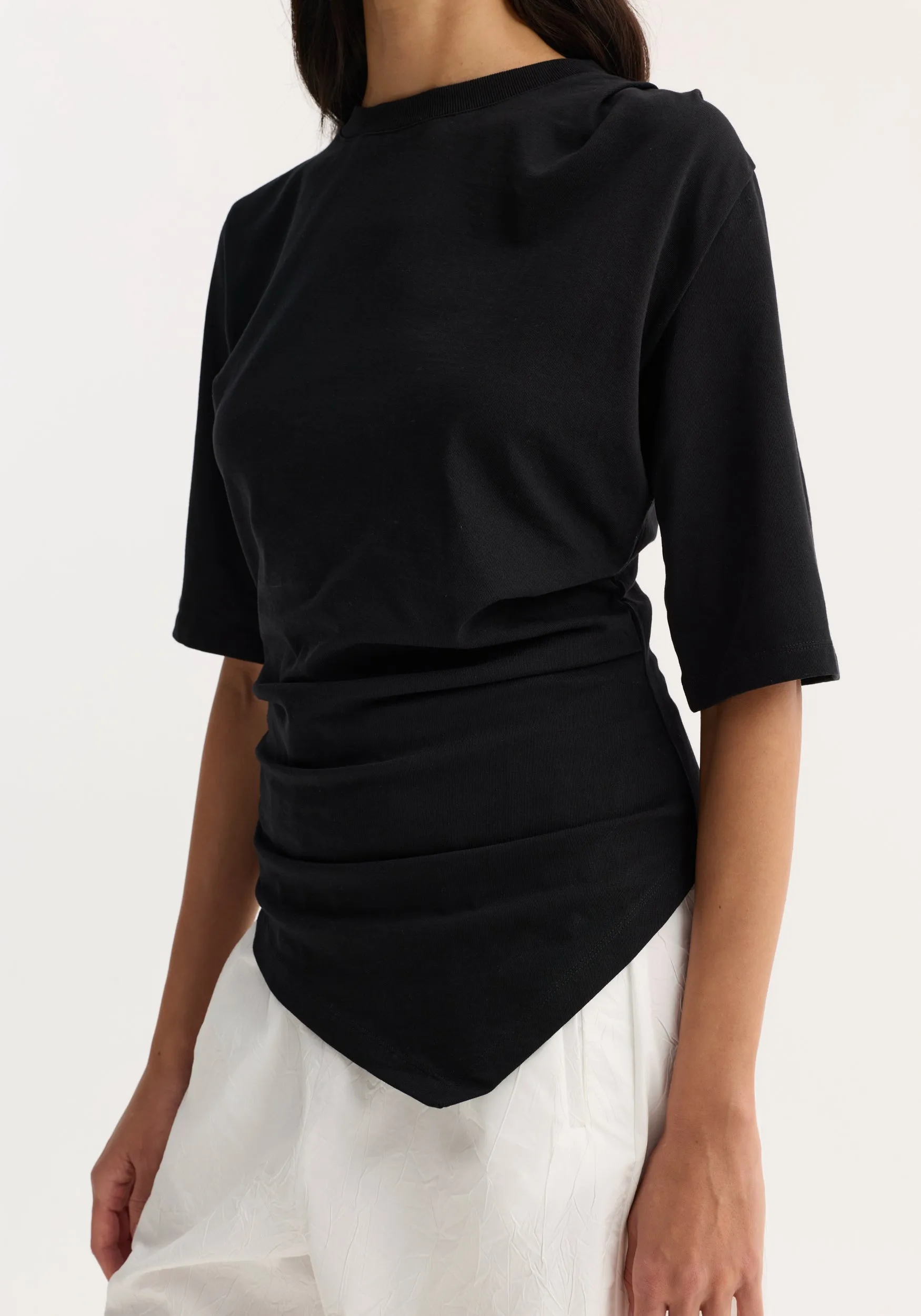Reinvented twisted t-shirt | black sold by Rohe product image thumbnail 5